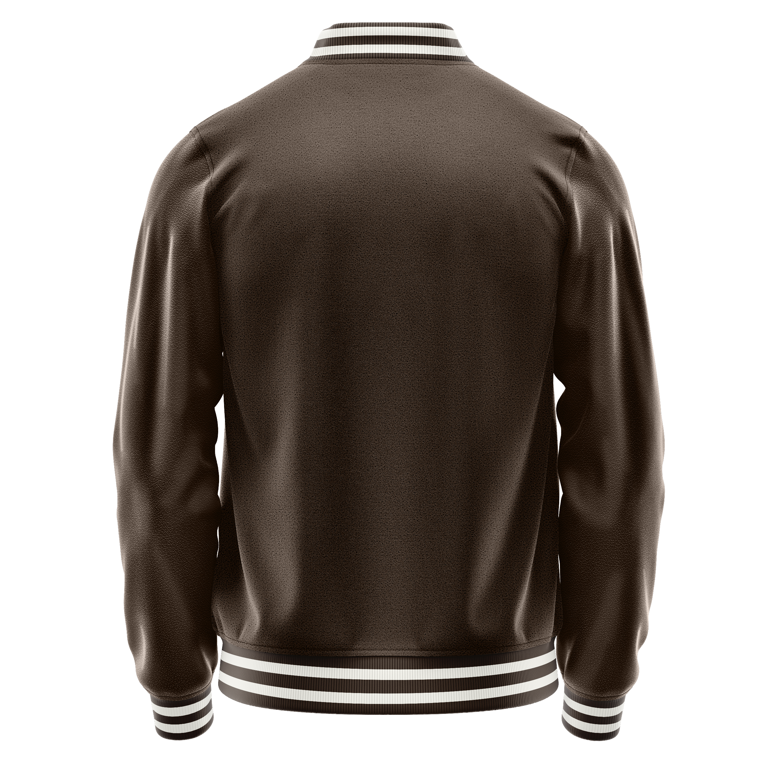 Custom Brown Varsity Jacket Brown Leather Sleeves JG01010118