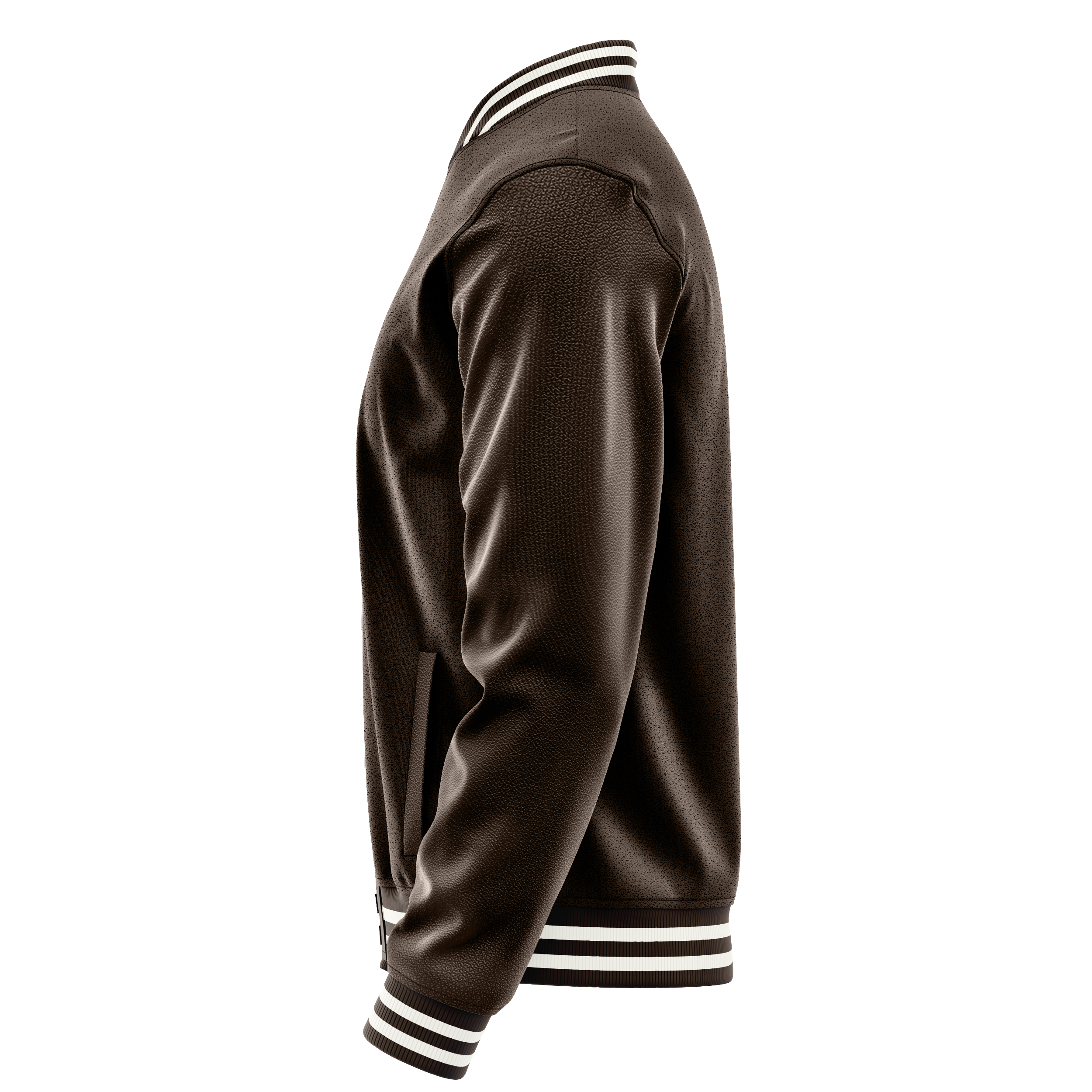 Custom Brown Varsity Jacket Brown Leather Sleeves JG01010118