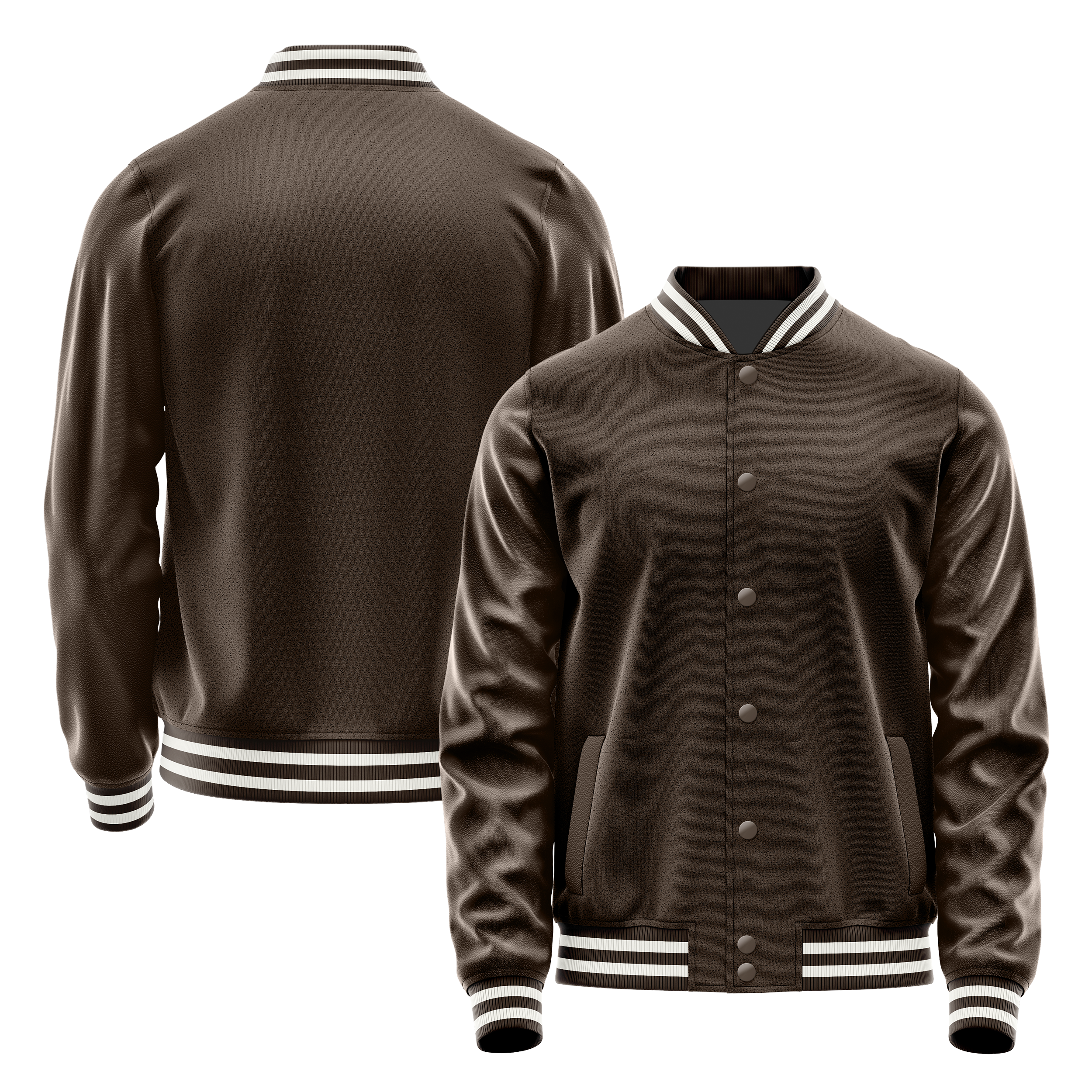 Custom Brown Varsity Jacket Brown Leather Sleeves JG01010118