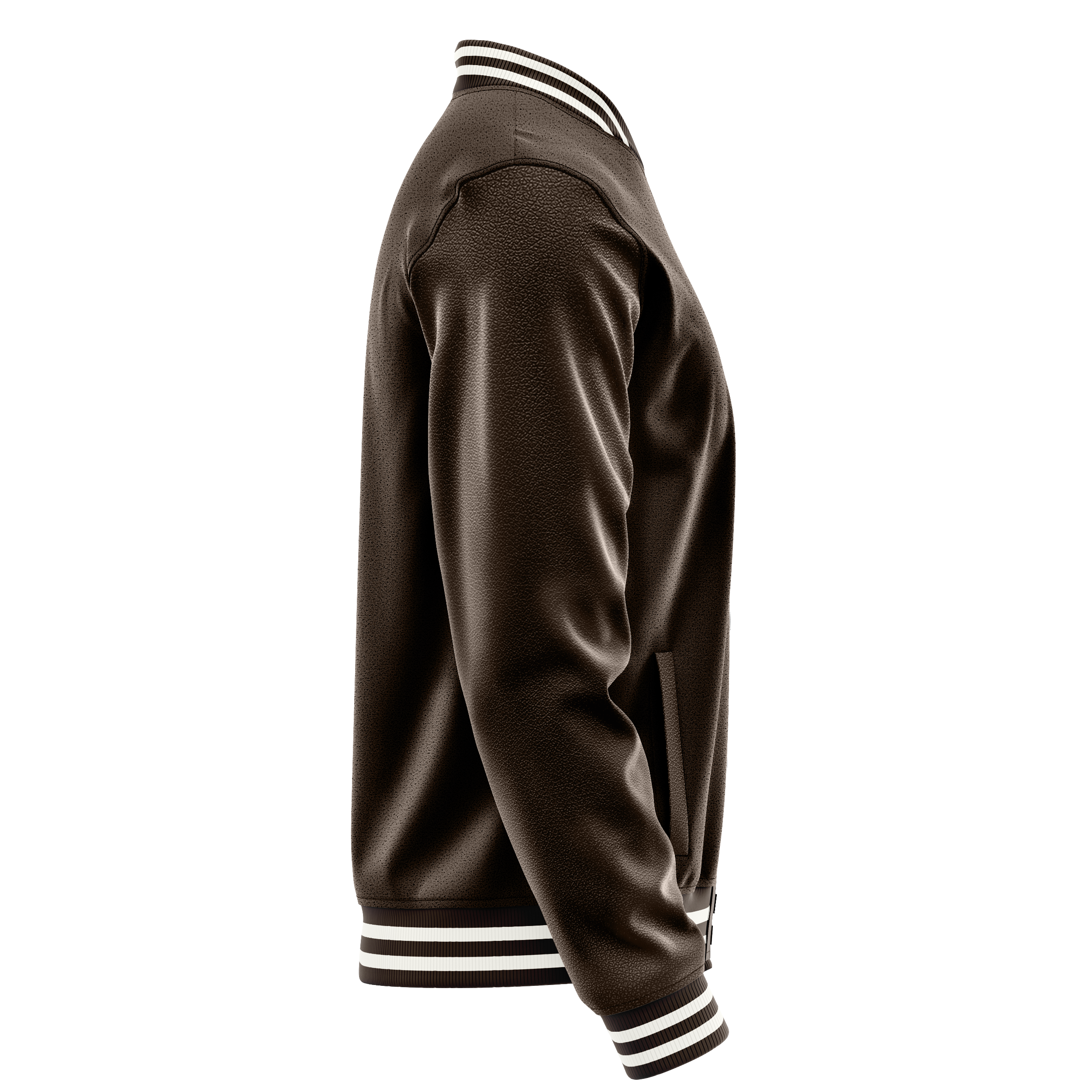 Custom Brown Varsity Jacket Brown Leather Sleeves JG01010118