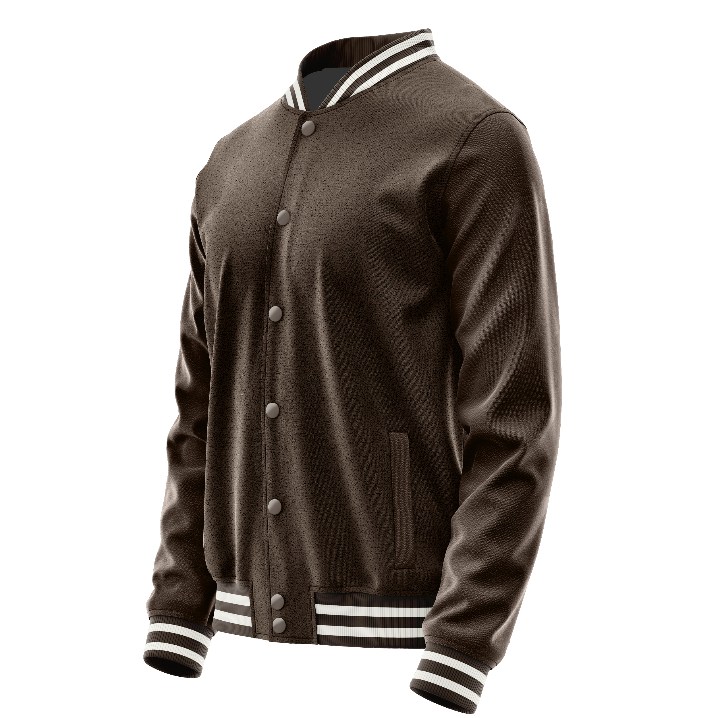 Custom Brown Varsity Jacket Brown Leather Sleeves JG01010118