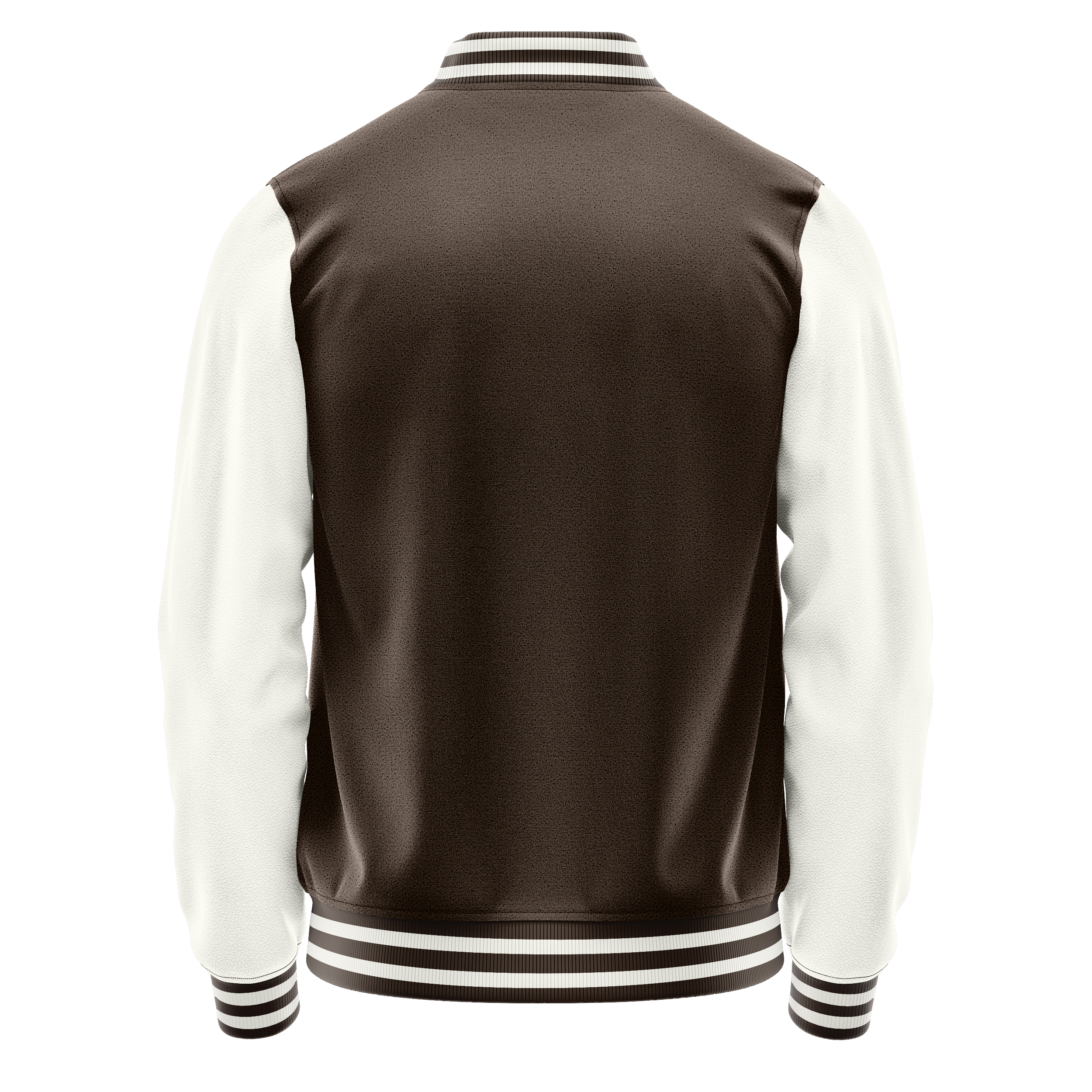 Custom Brown Varsity Jacket White Leather Sleeves JG01180118