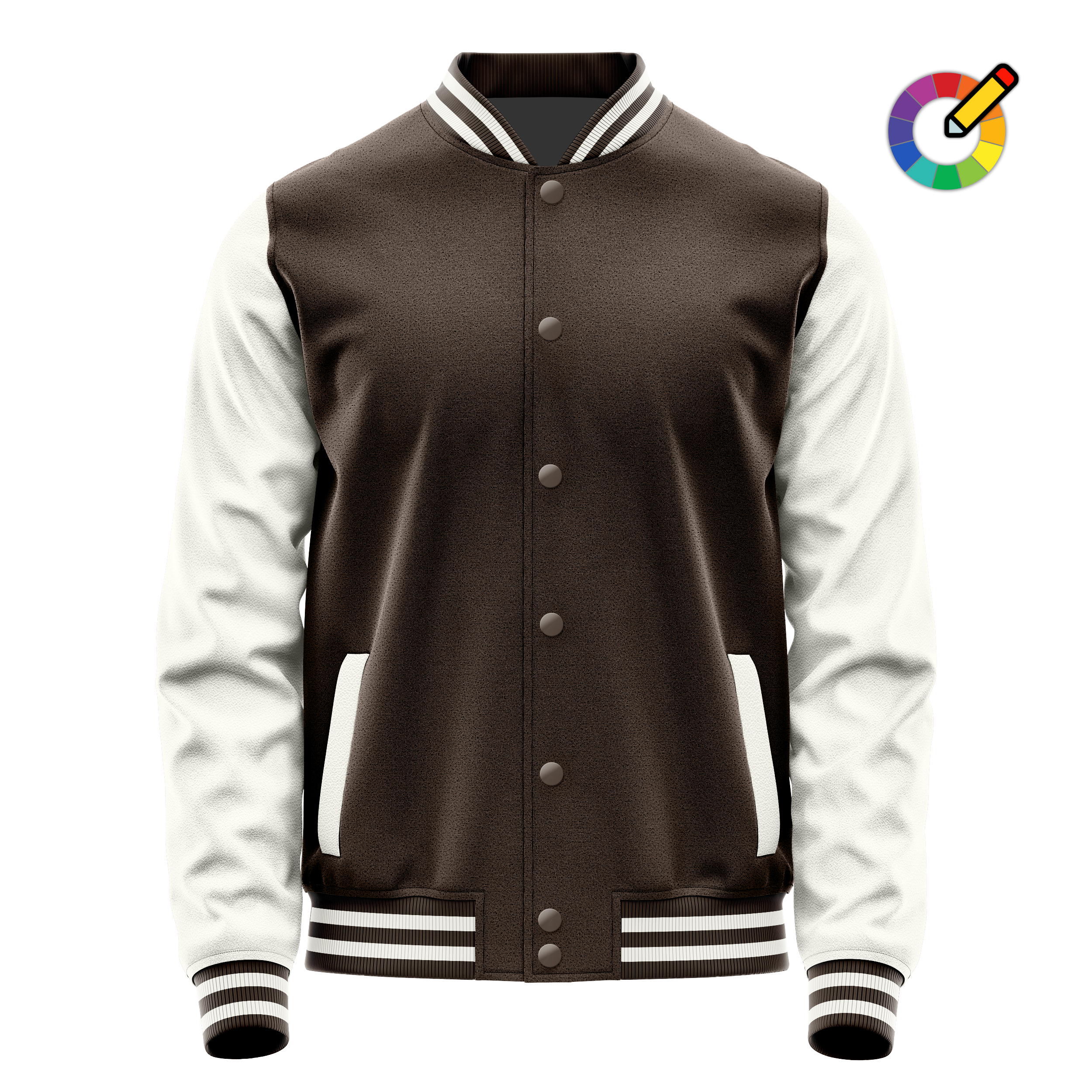 Custom Brown Varsity Jacket White Leather Sleeves JG01180118