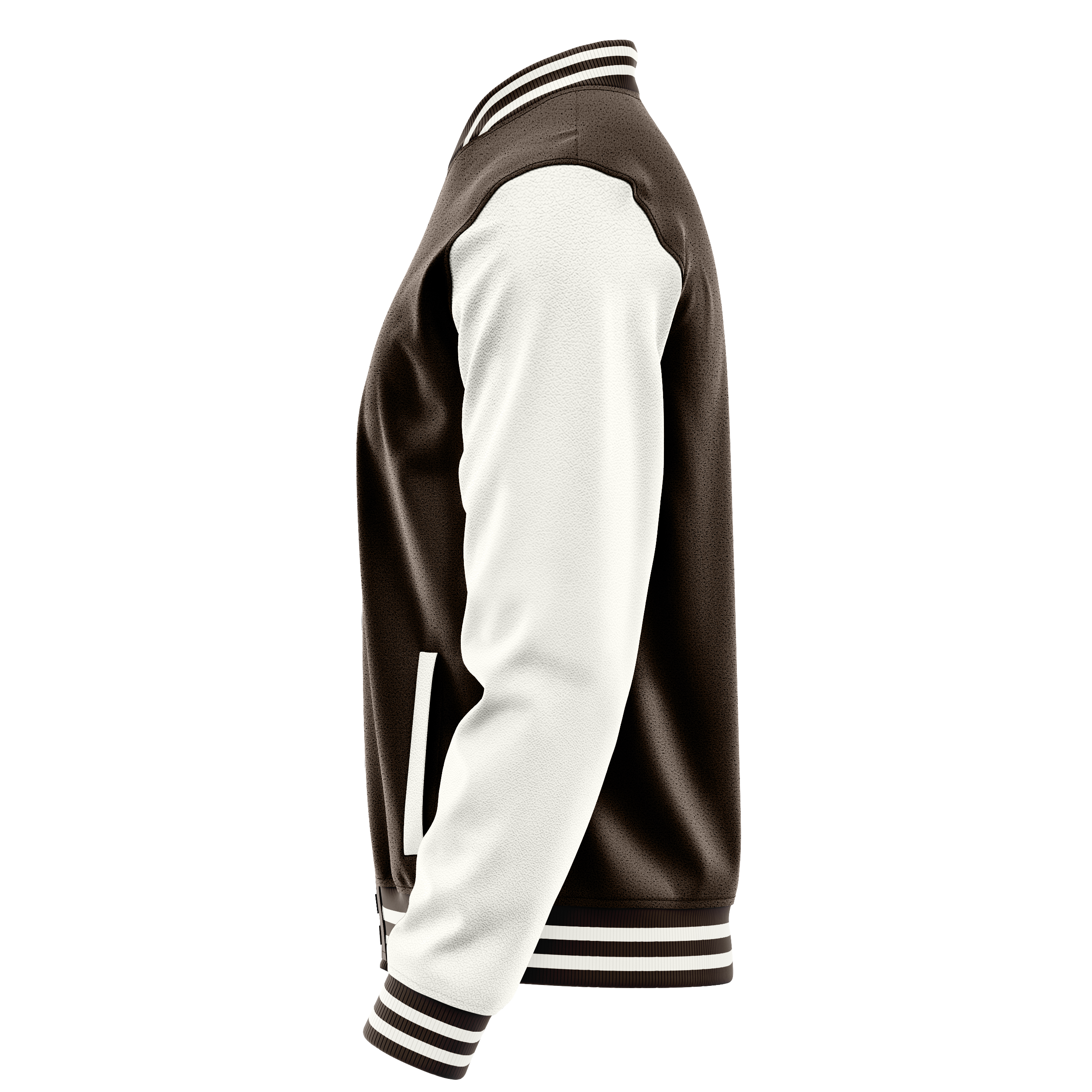 Custom Brown Varsity Jacket White Leather Sleeves JG01180118