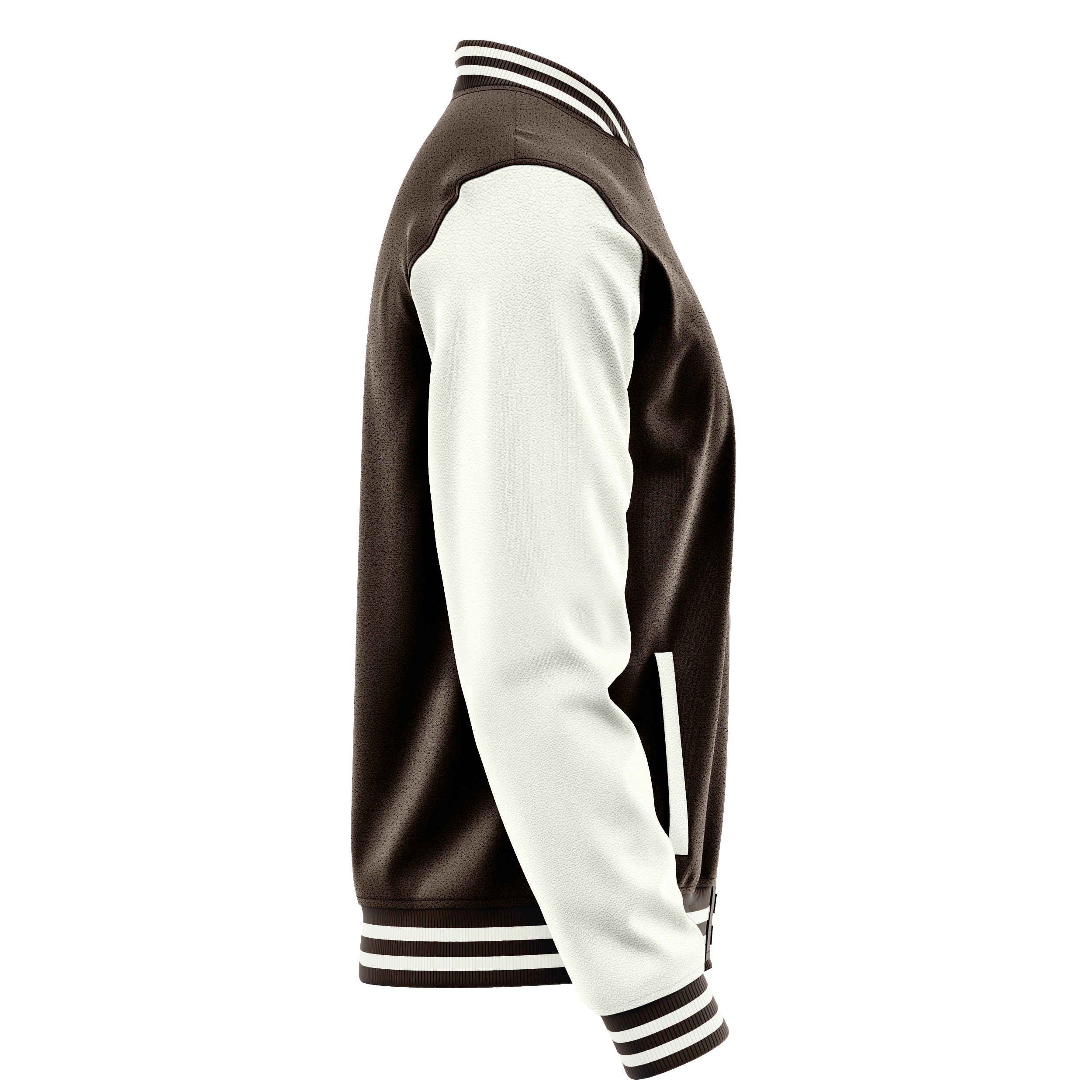 Custom Brown Varsity Jacket White Leather Sleeves JG01180118