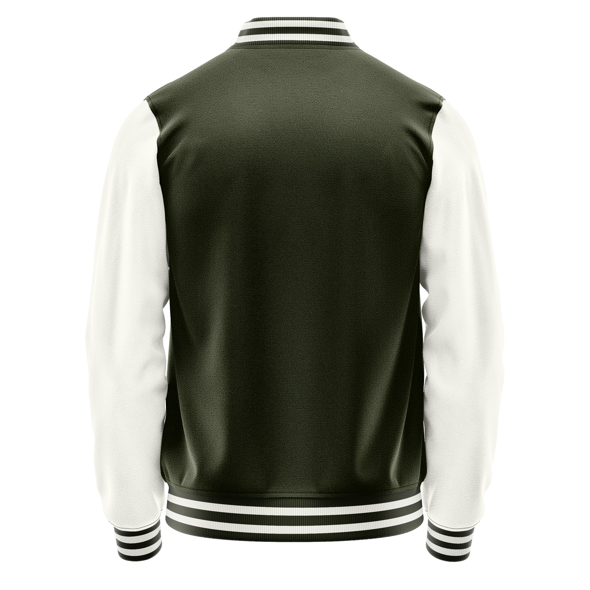 Custom Olive Varsity Jacket White Leather Sleeves JG02180218