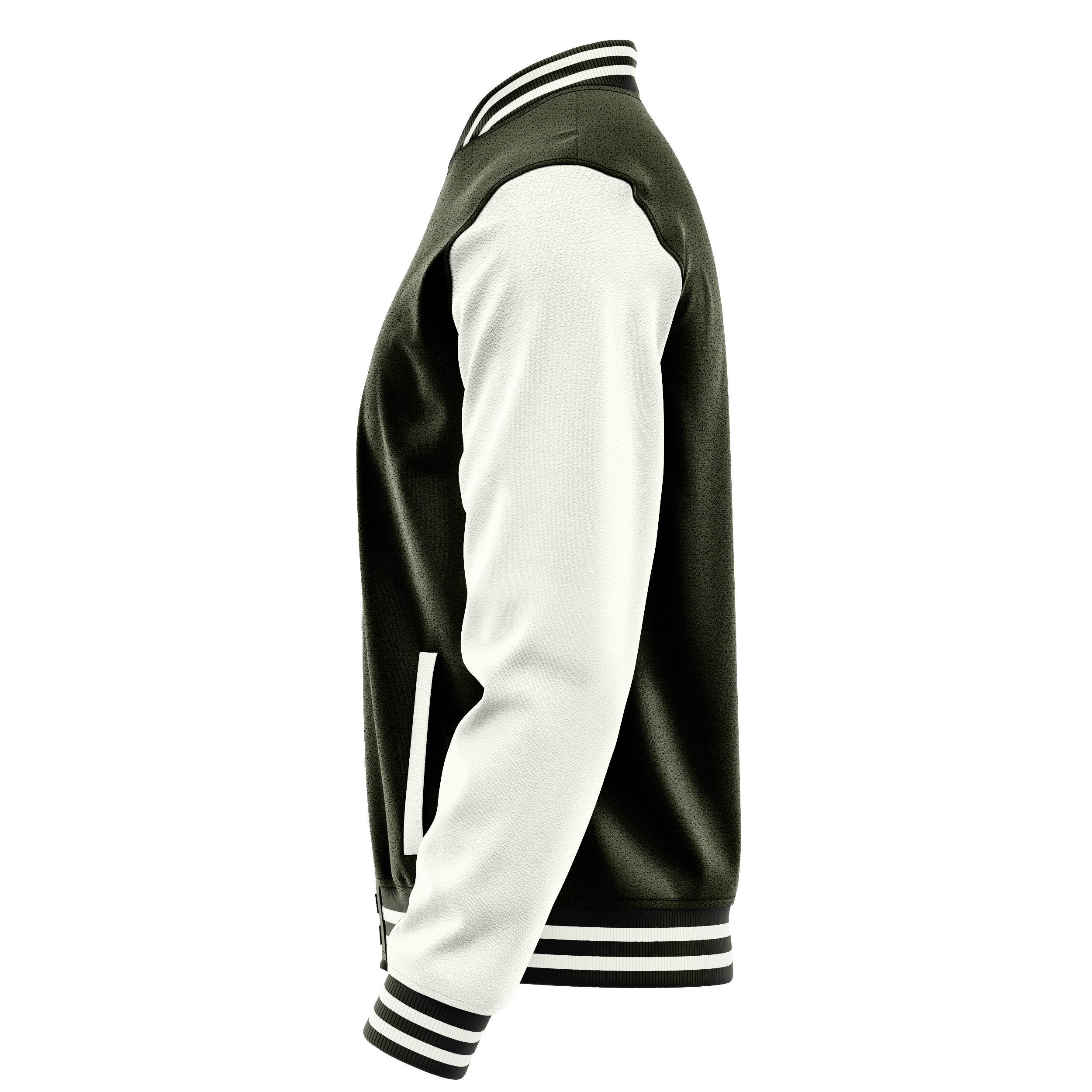 Custom Olive Varsity Jacket White Leather Sleeves JG02180218