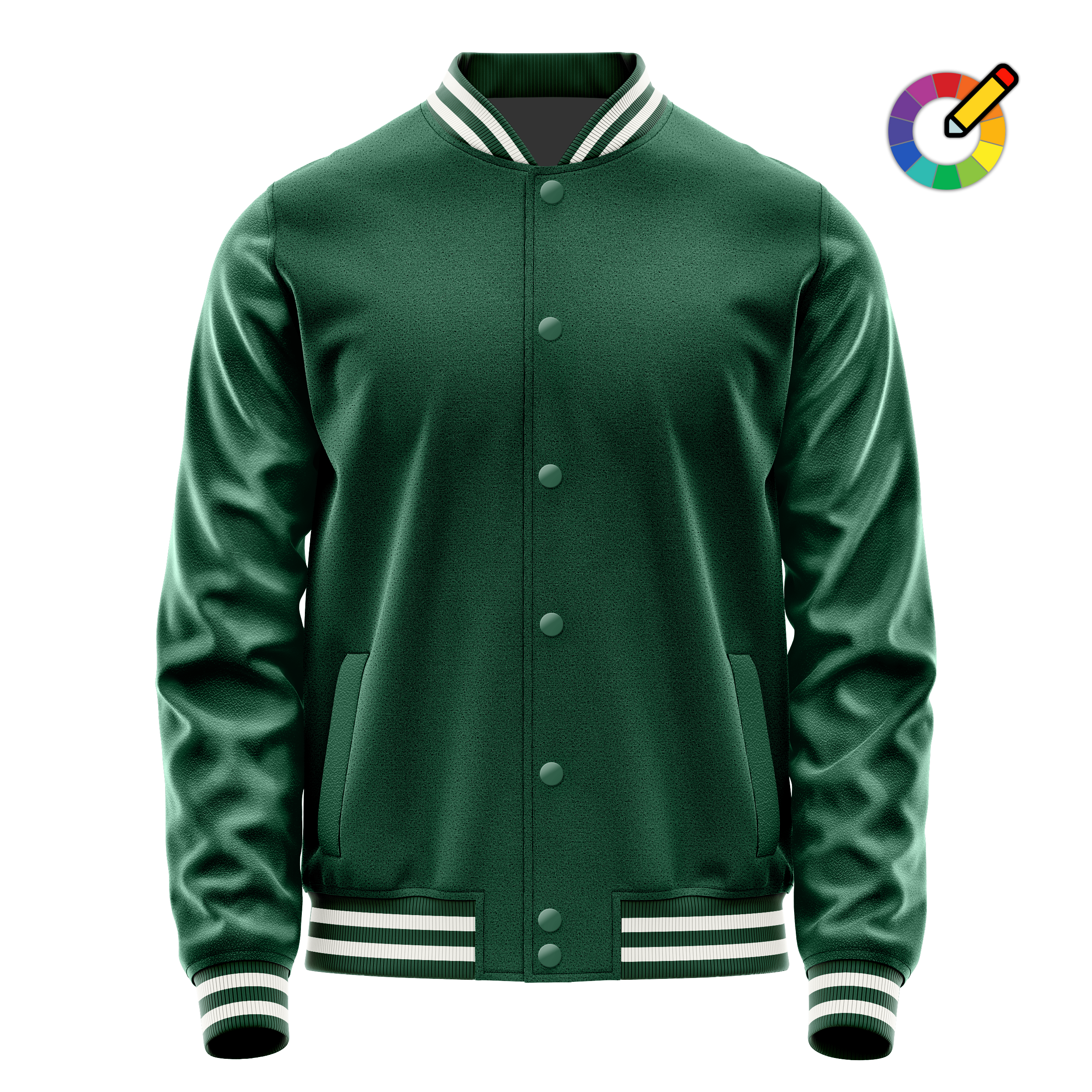 Custom Green Varsity Jacket Green Leather Sleeves JG05050518