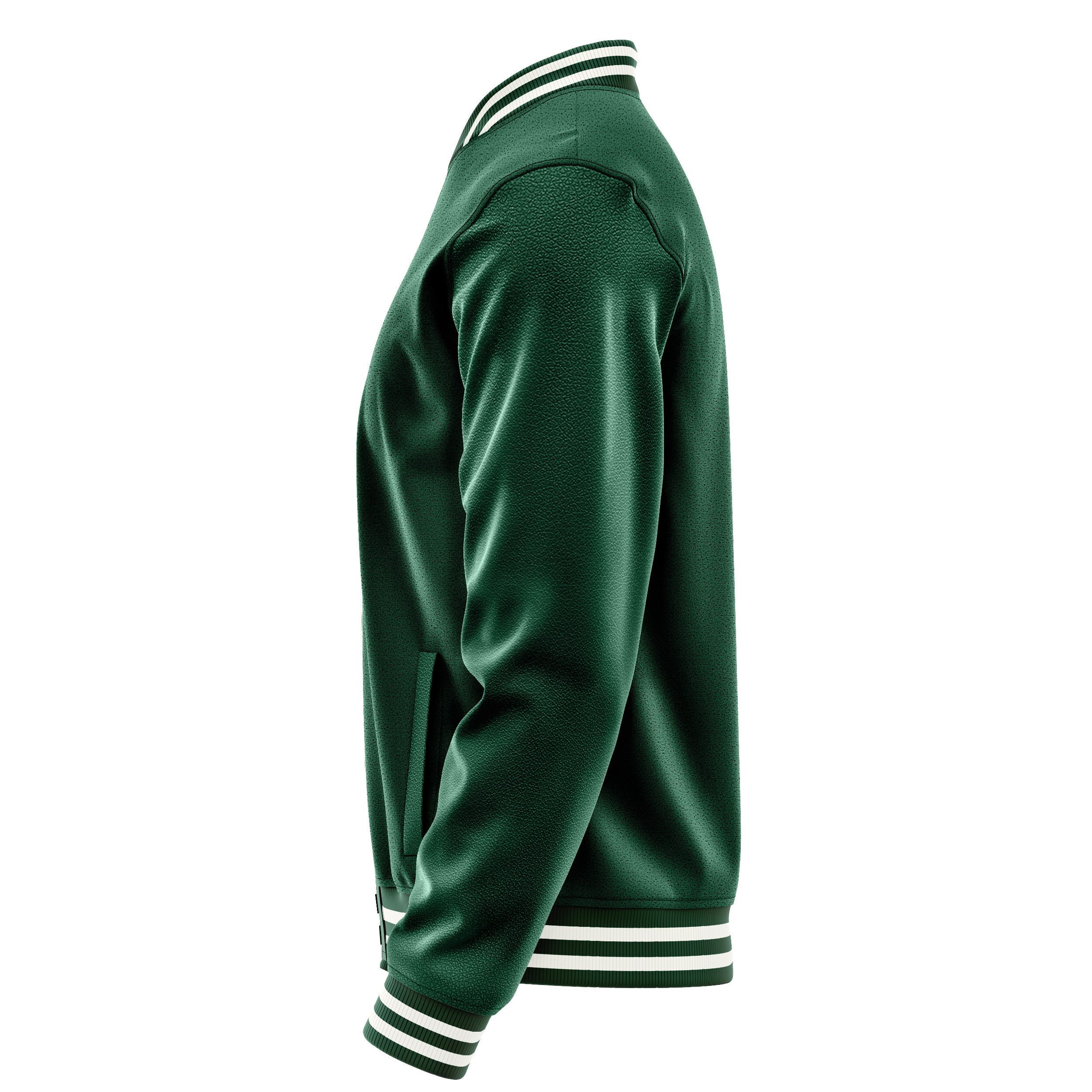 Custom Green Varsity Jacket Green Leather Sleeves JG05050518