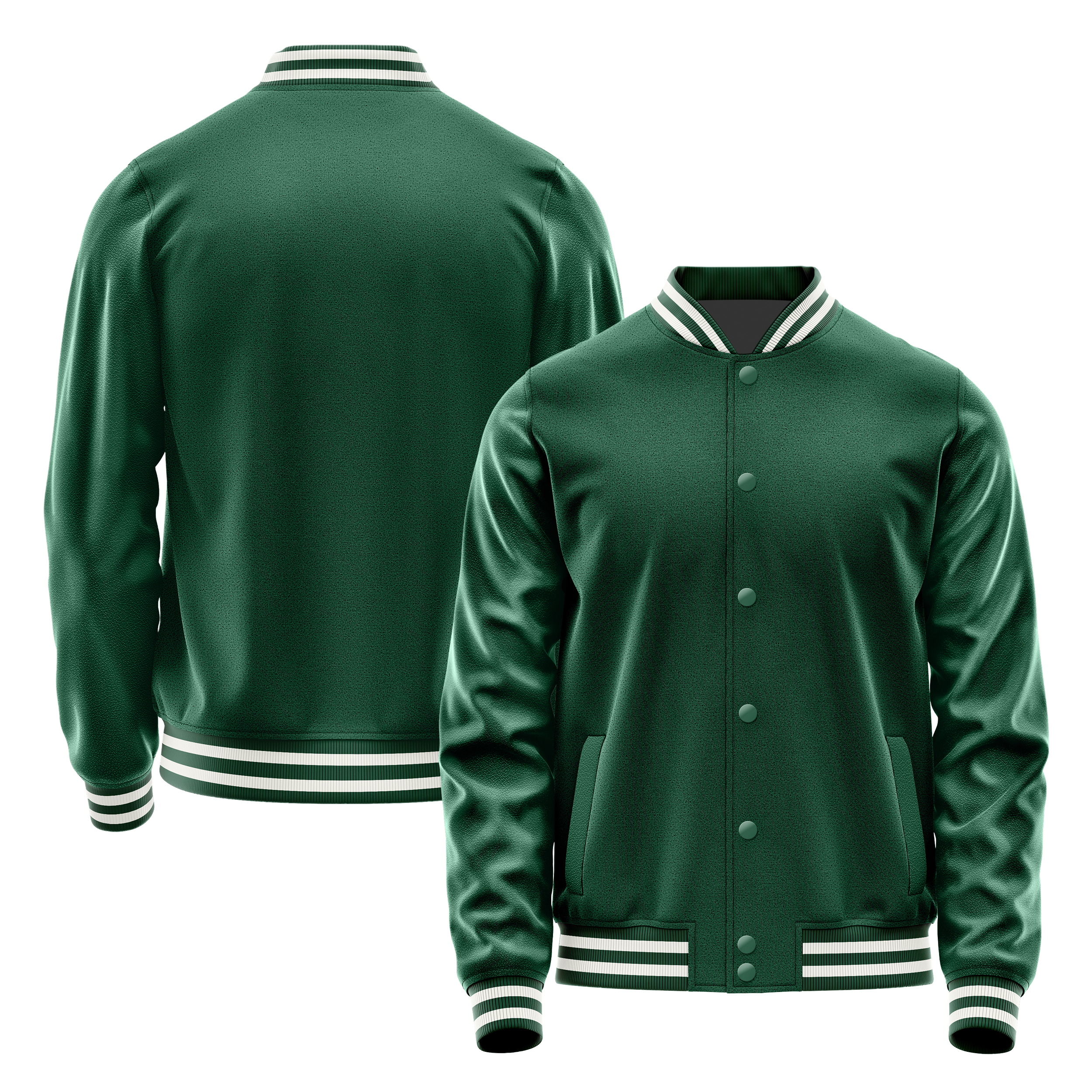 Custom Green Varsity Jacket Green Leather Sleeves JG05050518