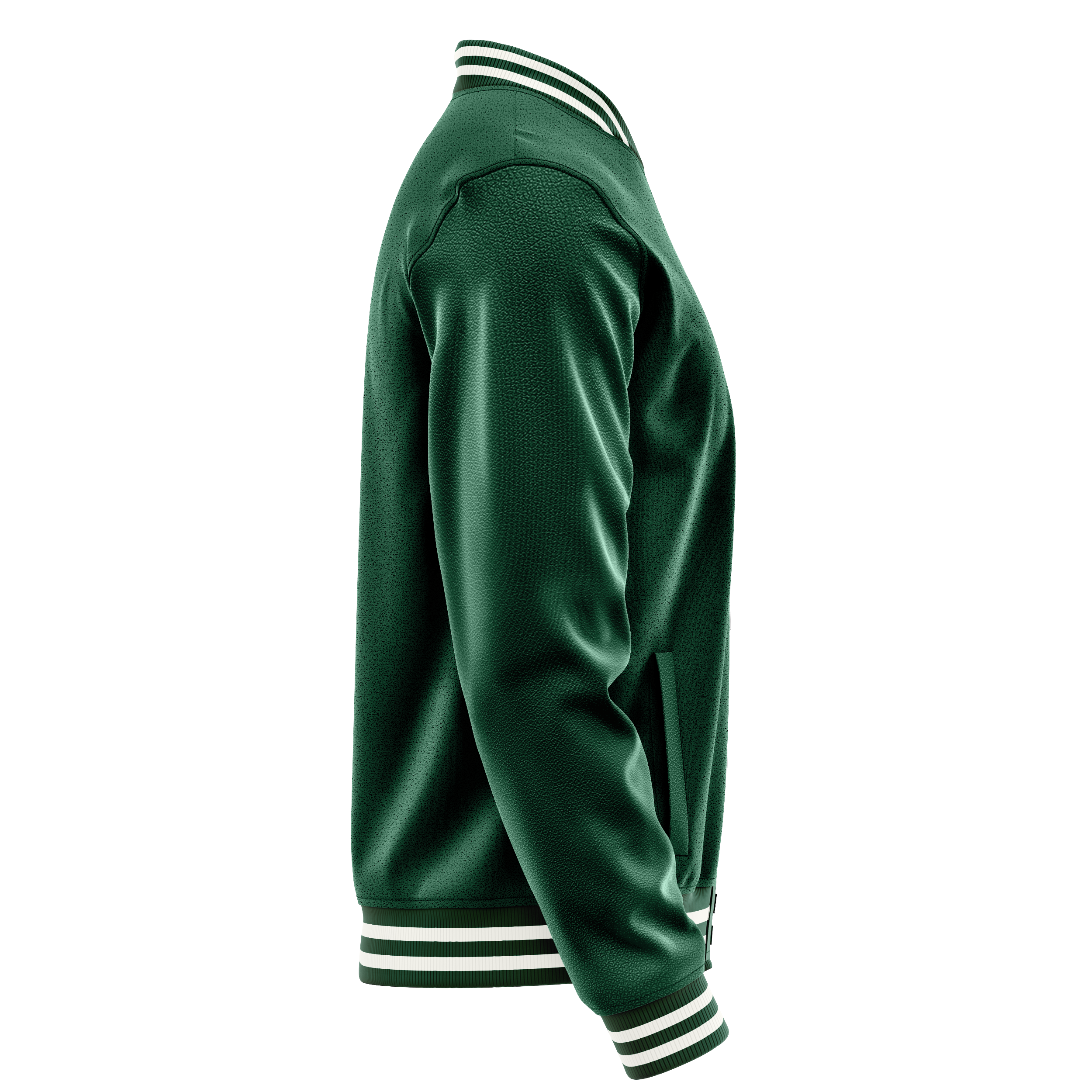 Custom Green Varsity Jacket Green Leather Sleeves JG05050518