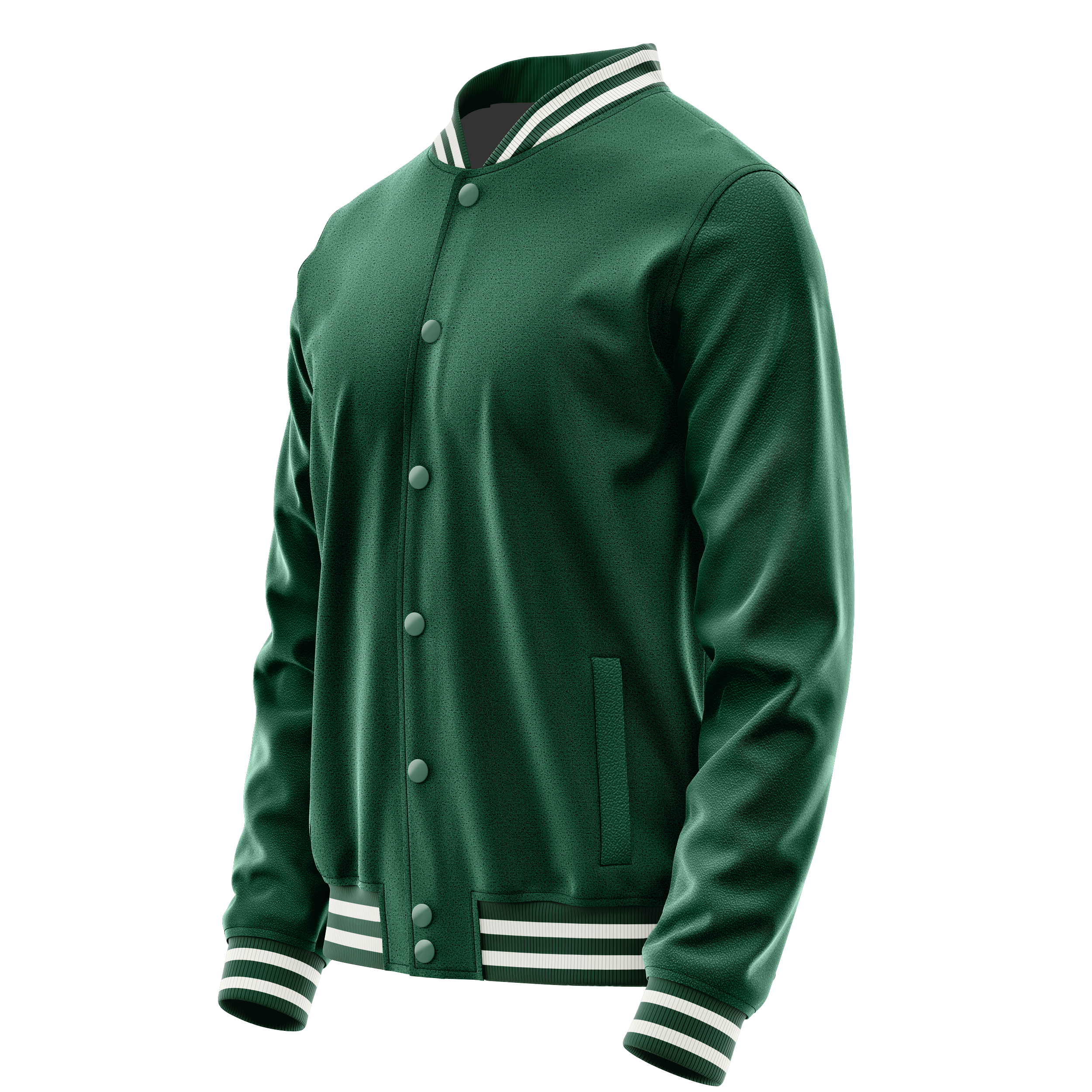 Custom Green Varsity Jacket Green Leather Sleeves JG05050518