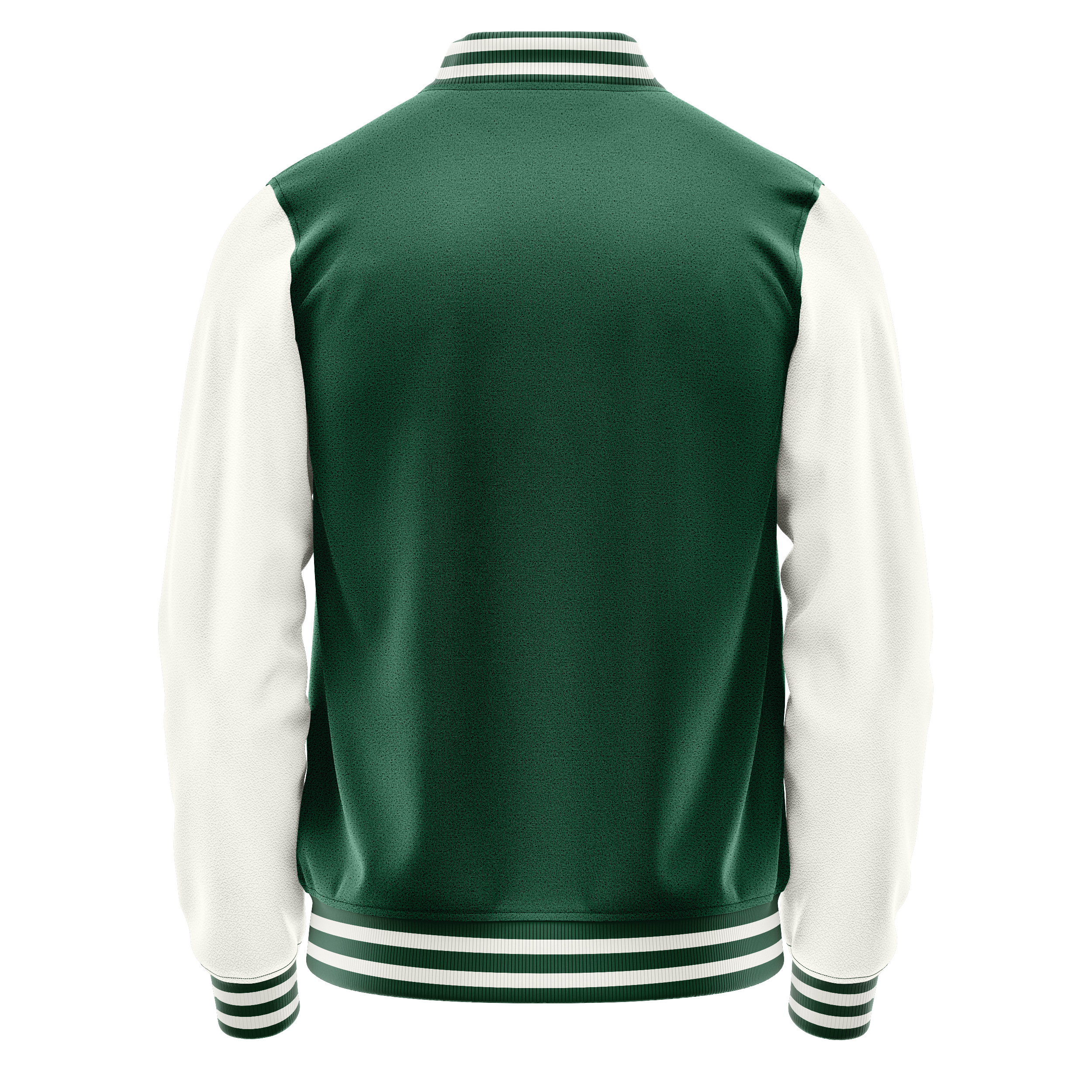 Custom Green Varsity Jacket White Leather Sleeves JG05180518