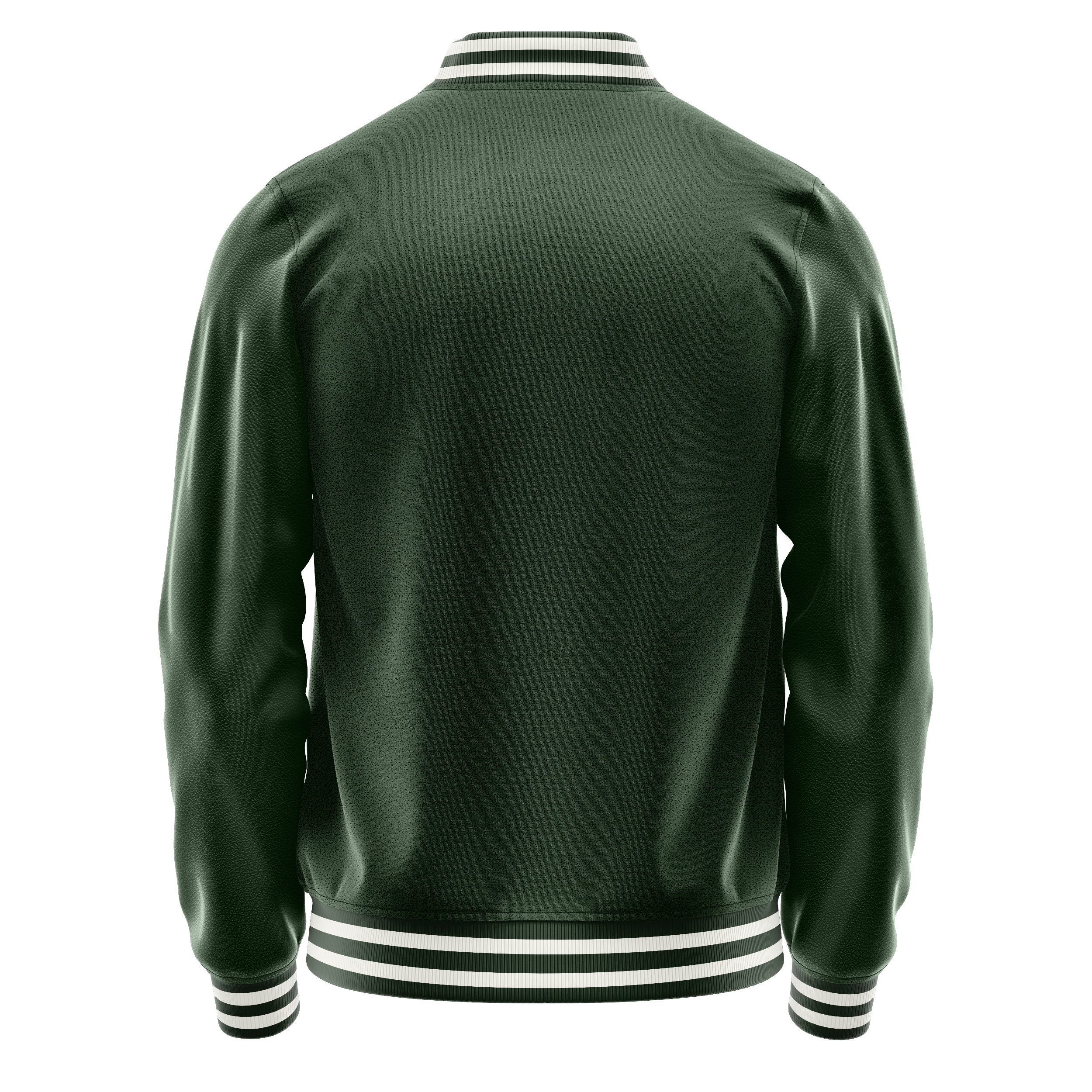 Custom Dark Green Varsity Jacket Dark Green Leather Sleeves JG06060618