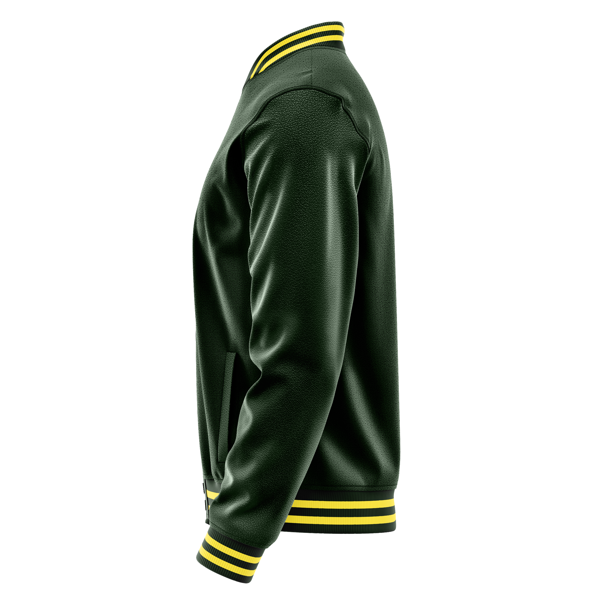 Custom Dark Green Varsity Jacket Dark Green Leather Sleeves JG06060626