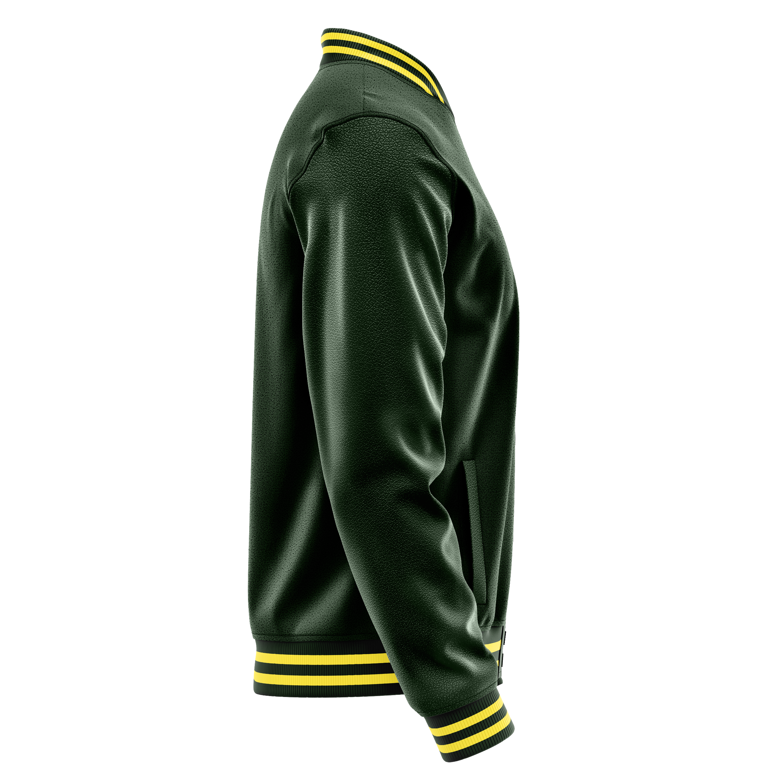 Custom Dark Green Varsity Jacket Dark Green Leather Sleeves JG06060626