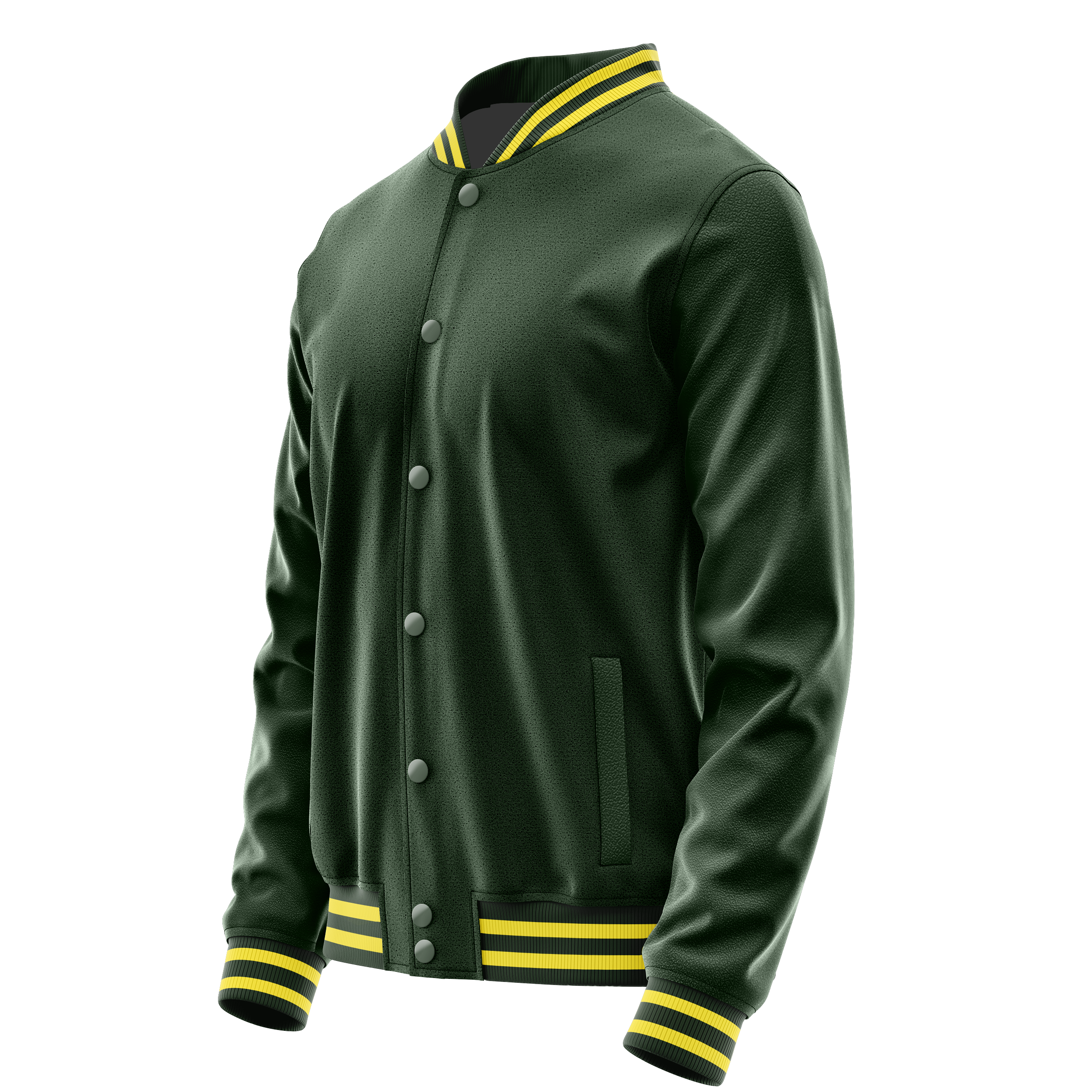 Custom Dark Green Varsity Jacket Dark Green Leather Sleeves JG06060626