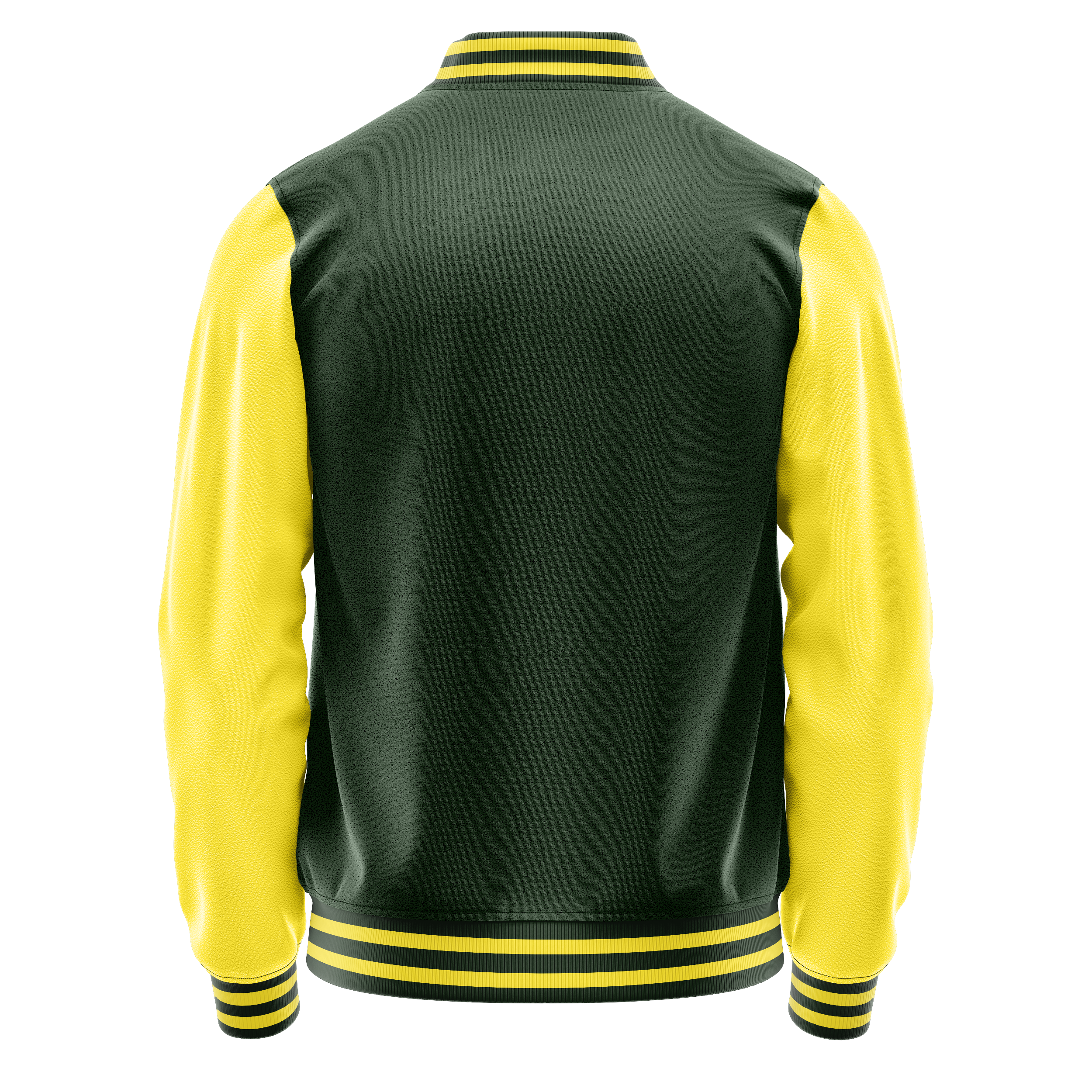 Custom Dark Green Varsity Jacket Light Yellow Leather Sleeves JG06260626