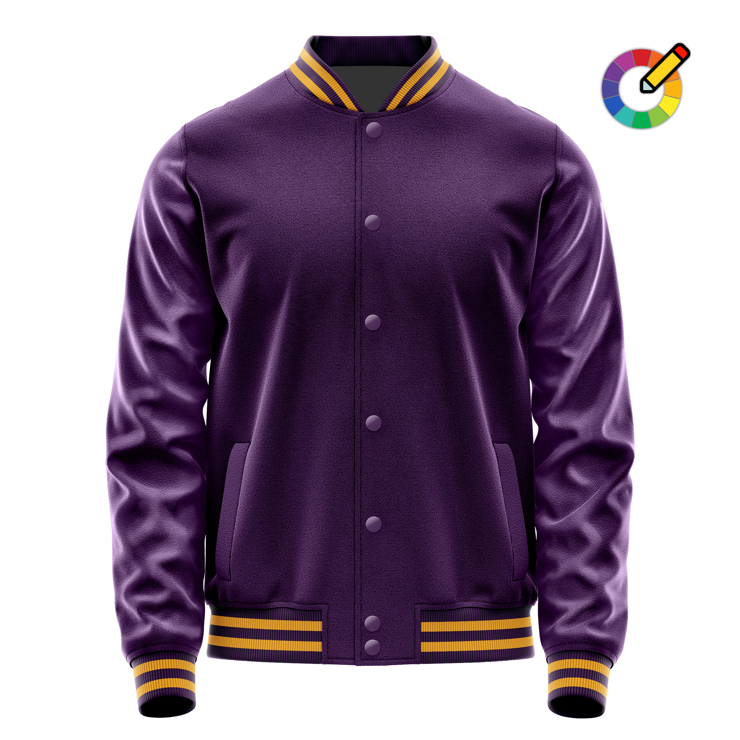 Custom Purple Varsity Jacket Purple Leather Sleeves JG07070719