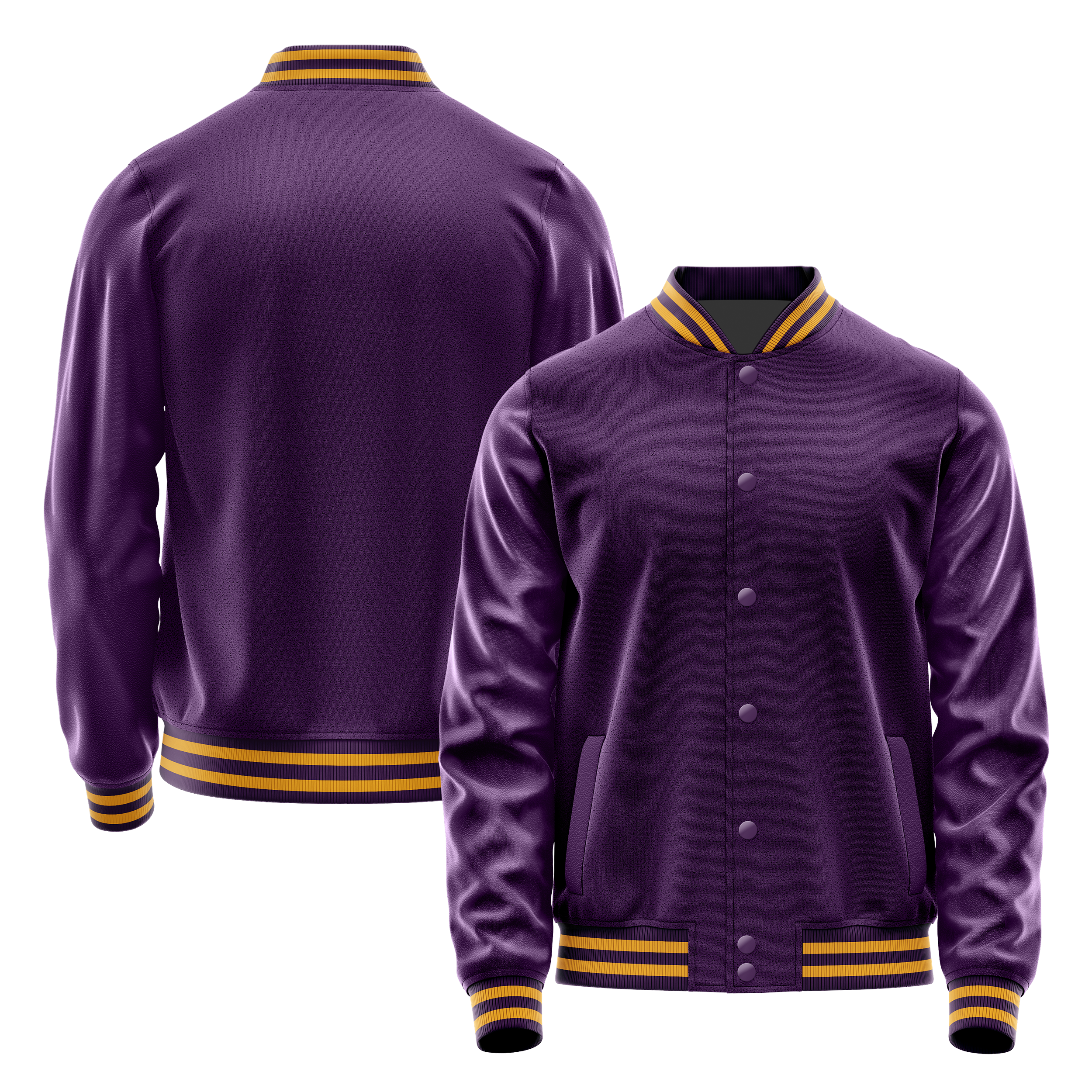 Custom Purple Varsity Jacket Purple Leather Sleeves JG07070719