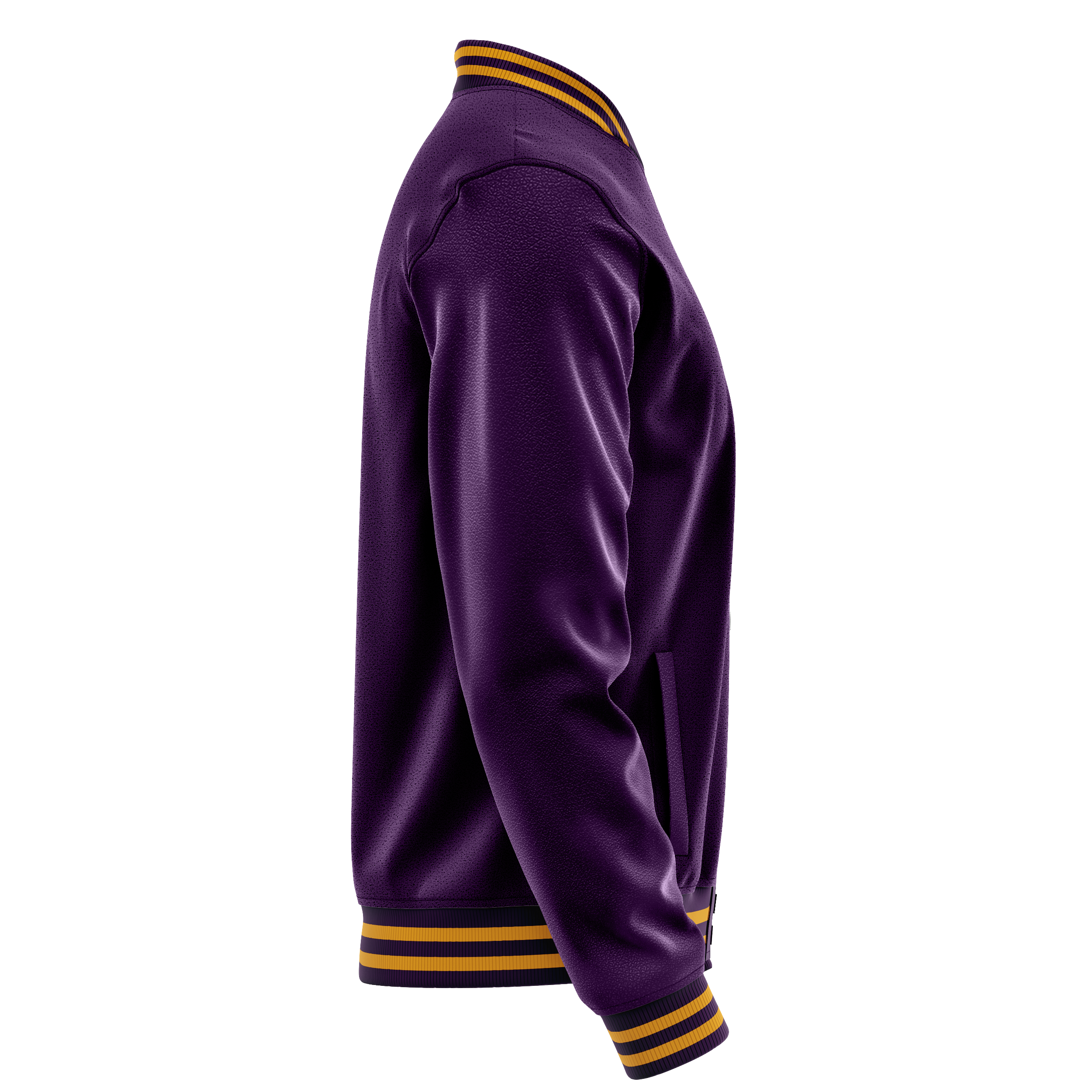 Custom Purple Varsity Jacket Purple Leather Sleeves JG07070719