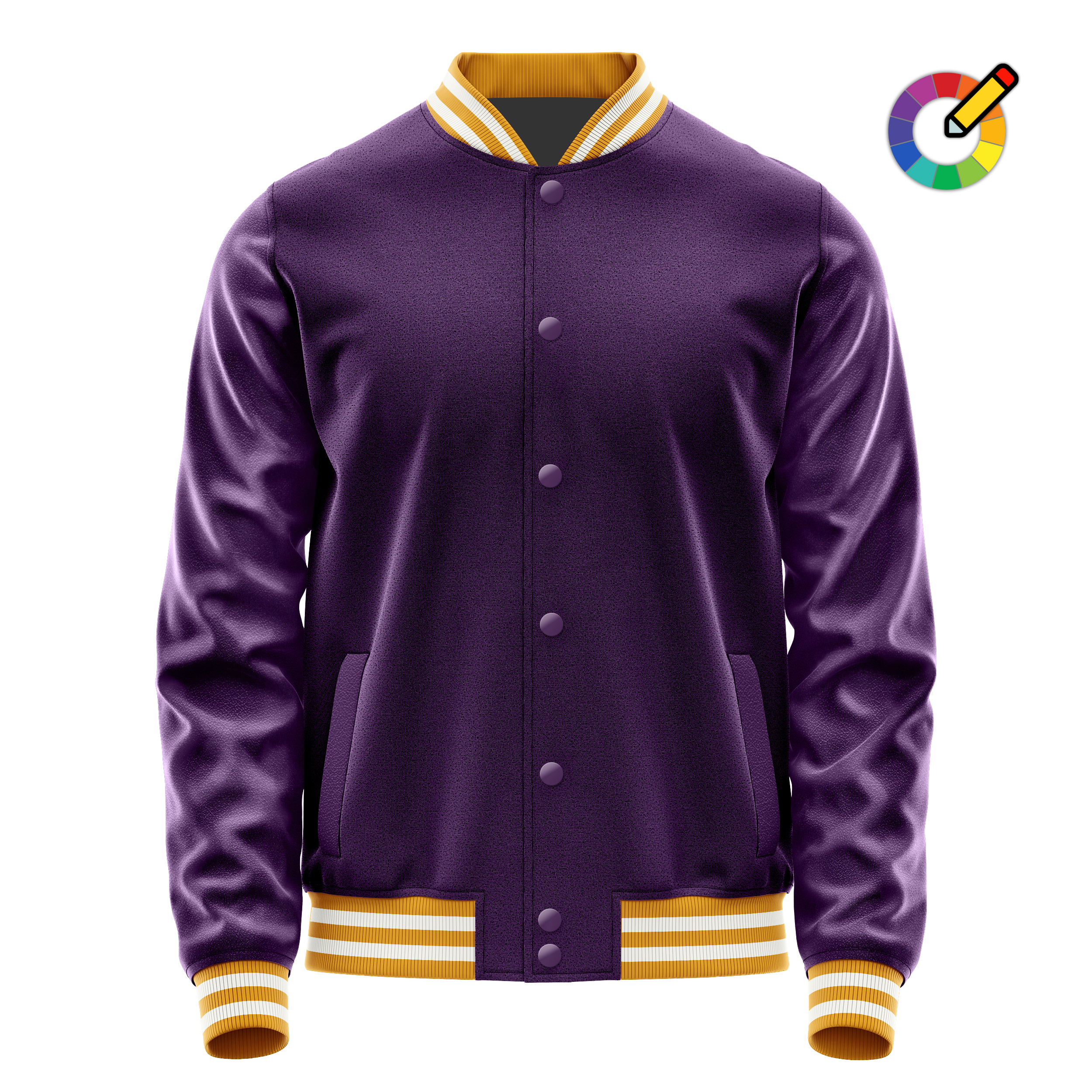 Custom Purple Varsity Jacket Purple Leather Sleeves JG07071918