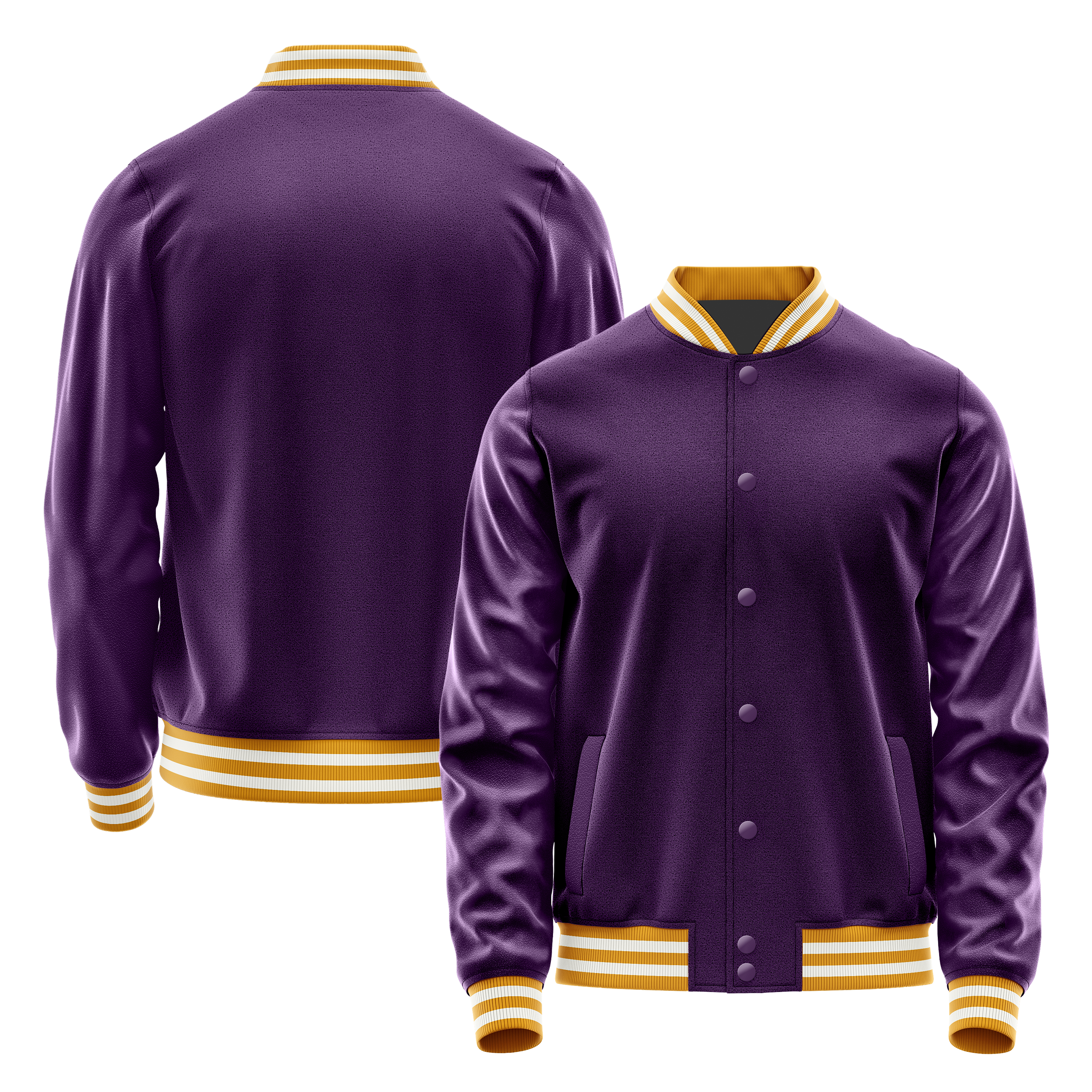 Custom Purple Varsity Jacket Purple Leather Sleeves JG07071918