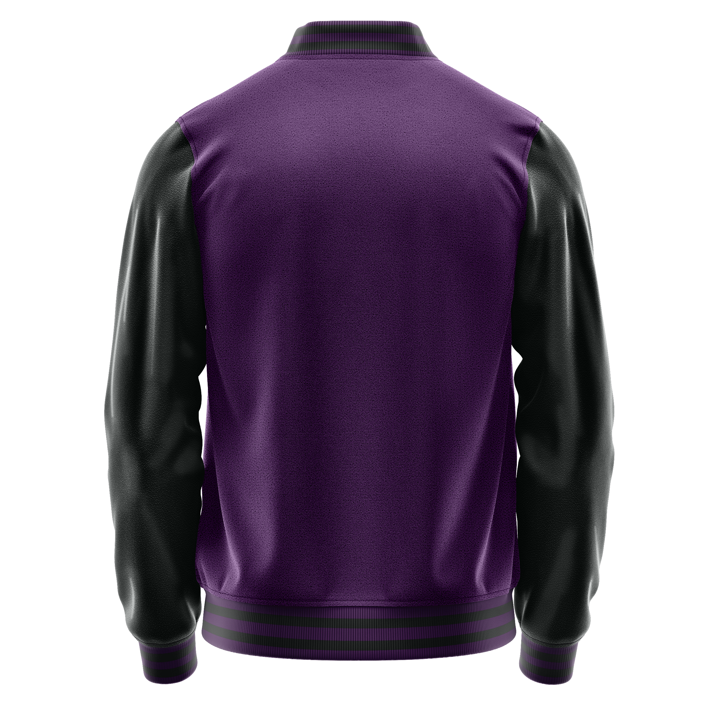 Custom Purple Varsity Jacket Black Leather Sleeves JG07170717