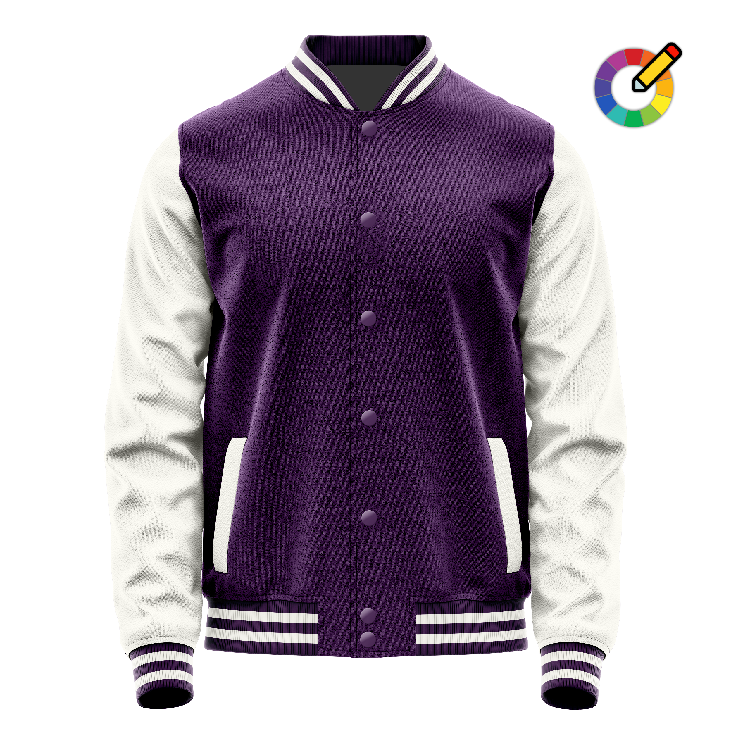 Custom Purple Varsity Jacket White Leather Sleeves JG07180718