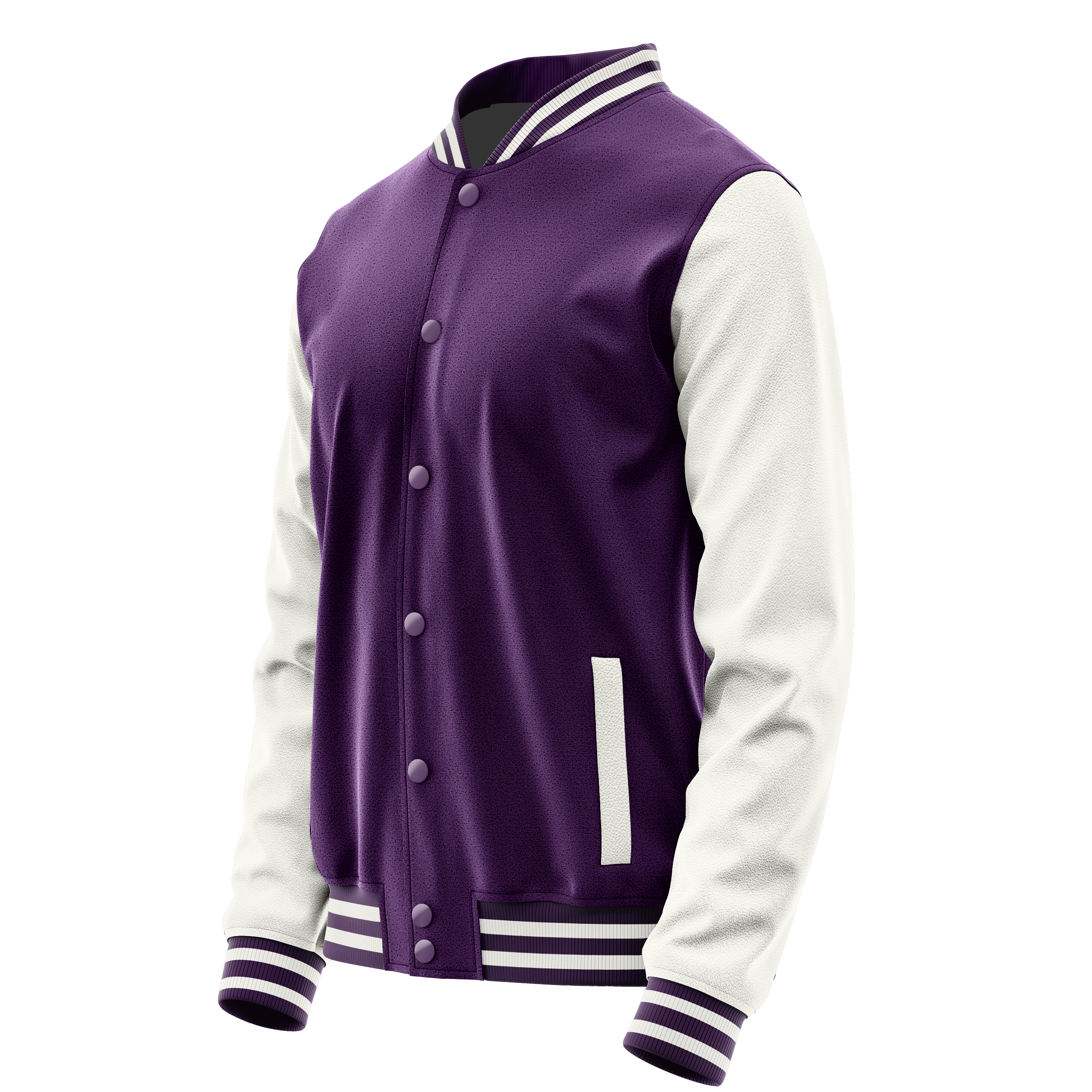 Custom Purple Varsity Jacket White Leather Sleeves JG07180718