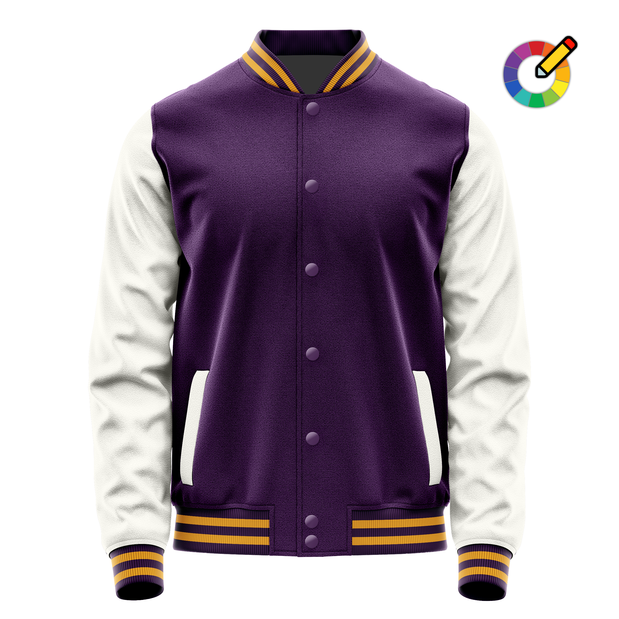 Custom Purple Varsity Jacket White Leather Sleeves JG07180719