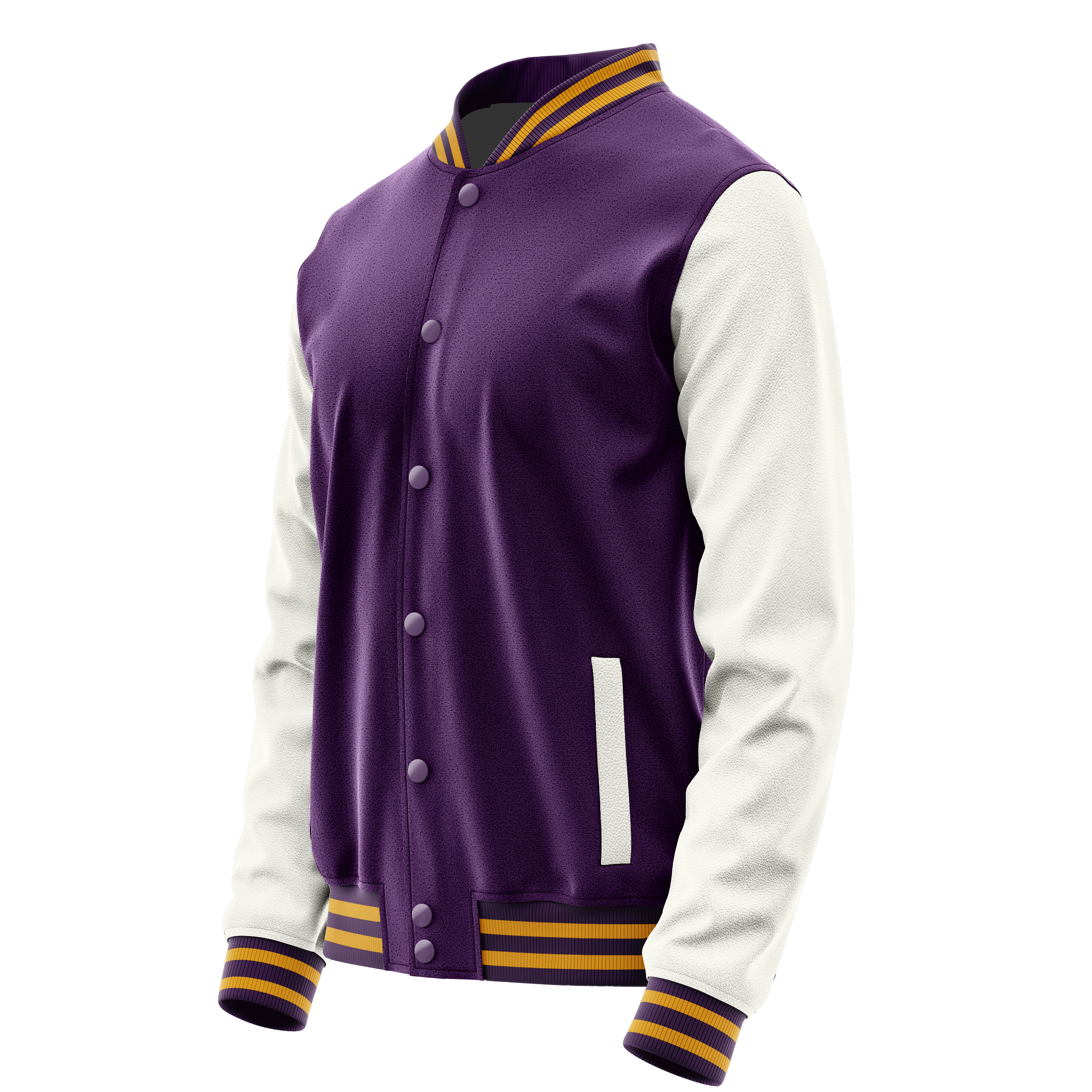 Custom Purple Varsity Jacket White Leather Sleeves JG07180719