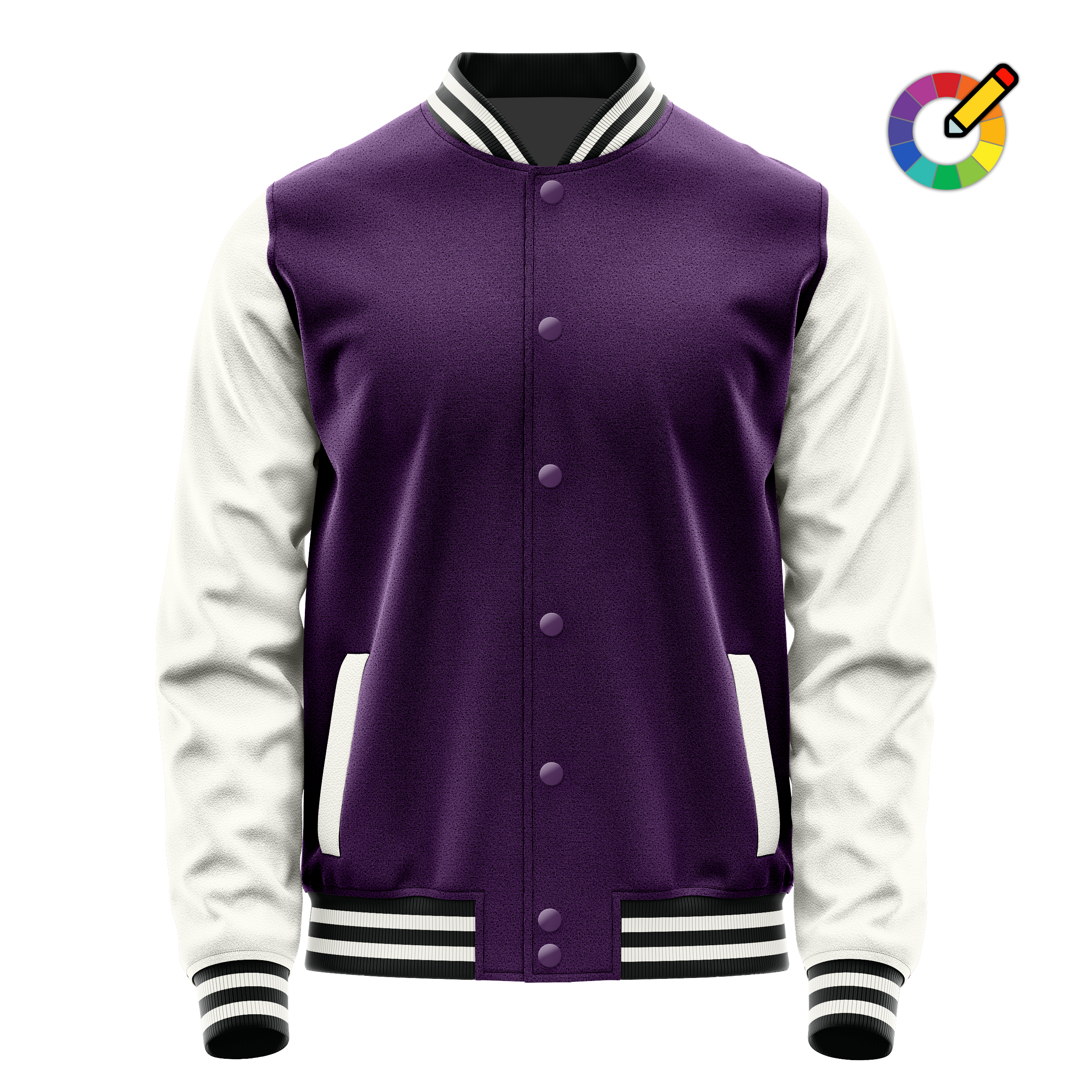 Custom Purple Varsity Jacket White Leather Sleeves JG07181718