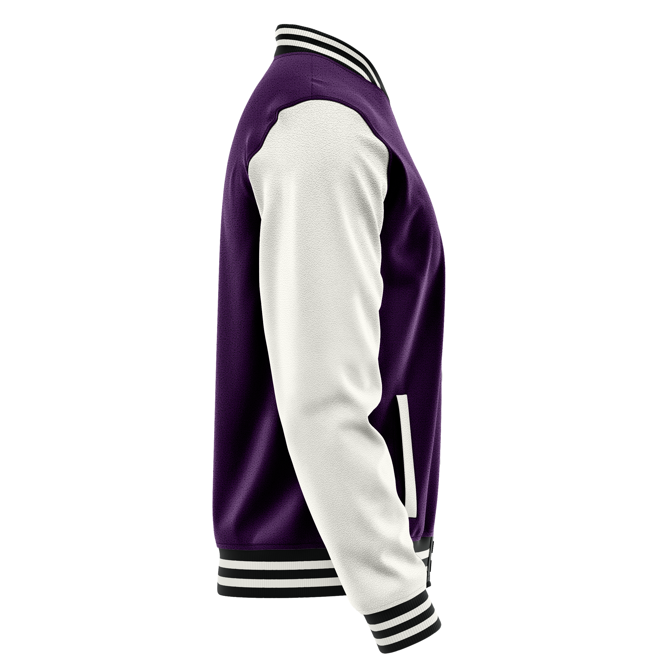 Custom Purple Varsity Jacket White Leather Sleeves JG07181718