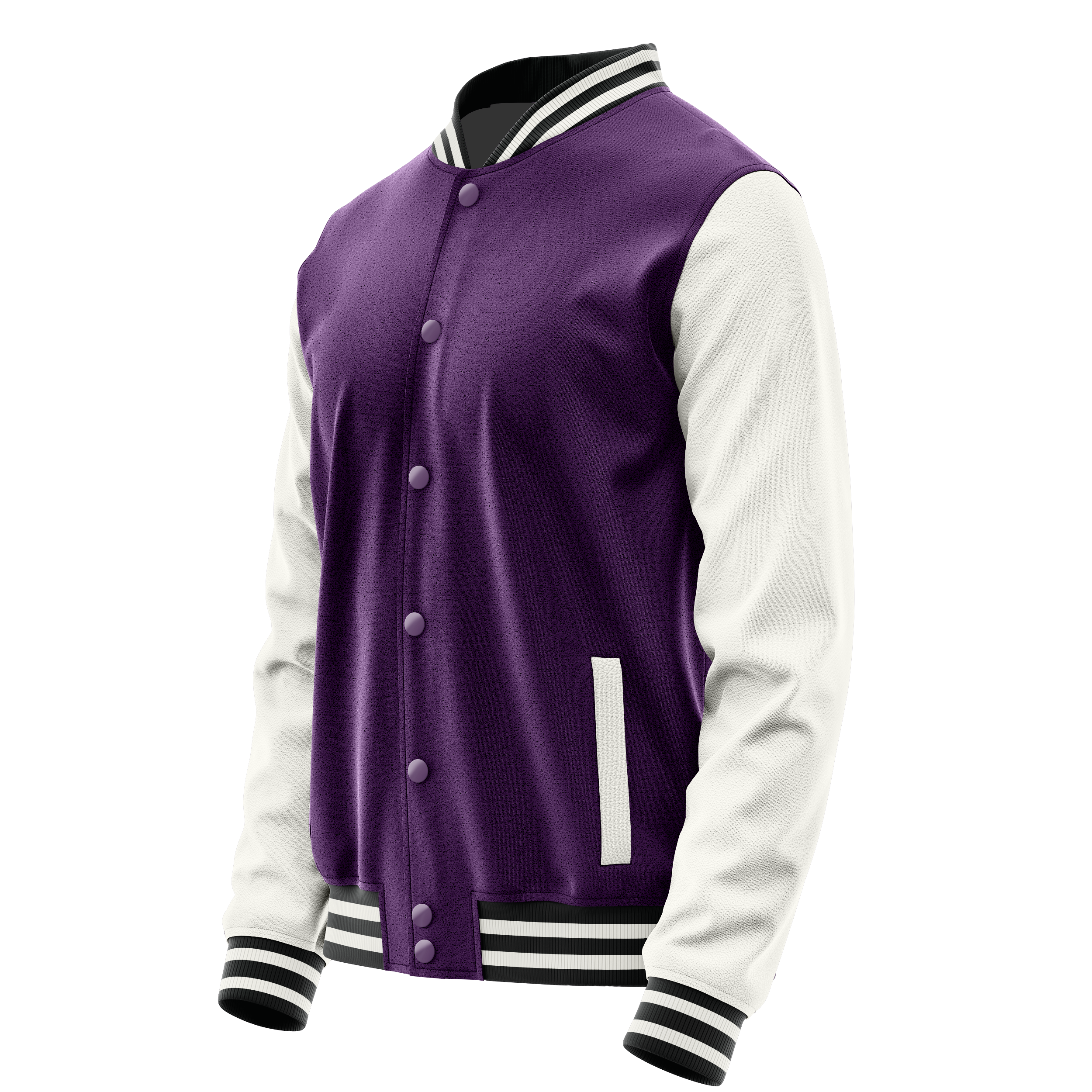 Custom Purple Varsity Jacket White Leather Sleeves JG07181718