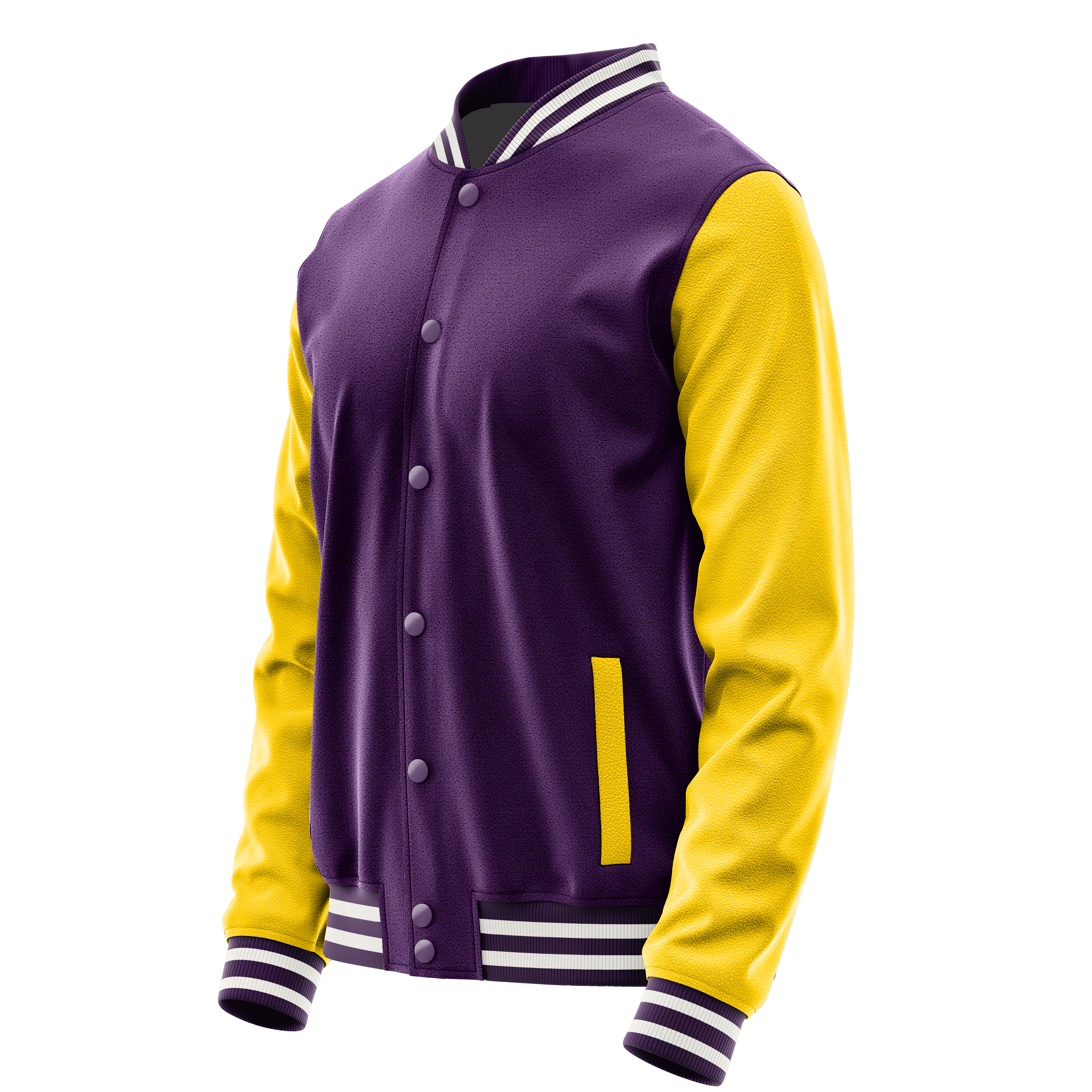 Custom Purple Varsity Jacket Gold Leather Sleeves JG07300718