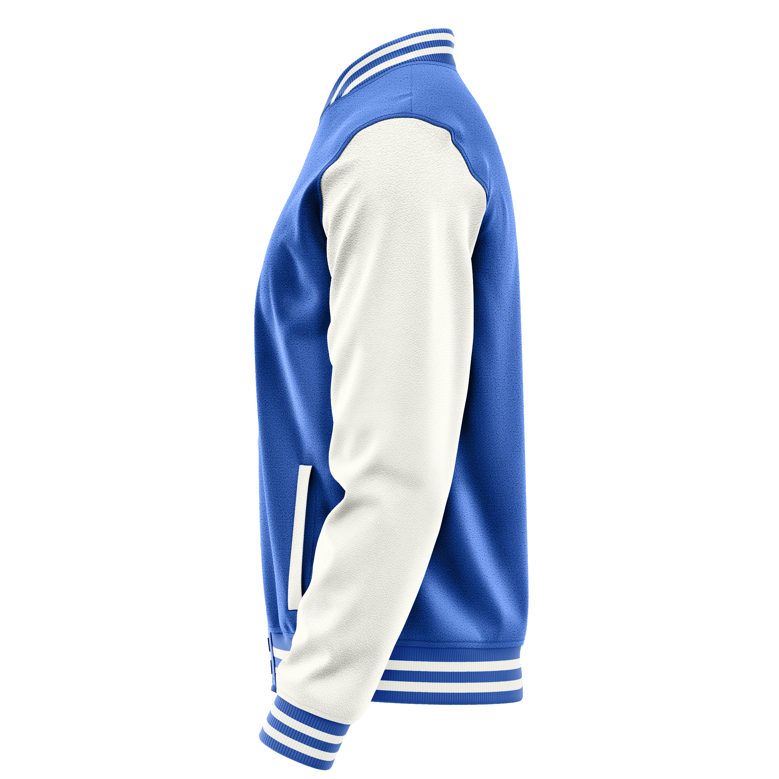 Custom Sky Blue Varsity Jacket White Leather Sleeves JG09180918