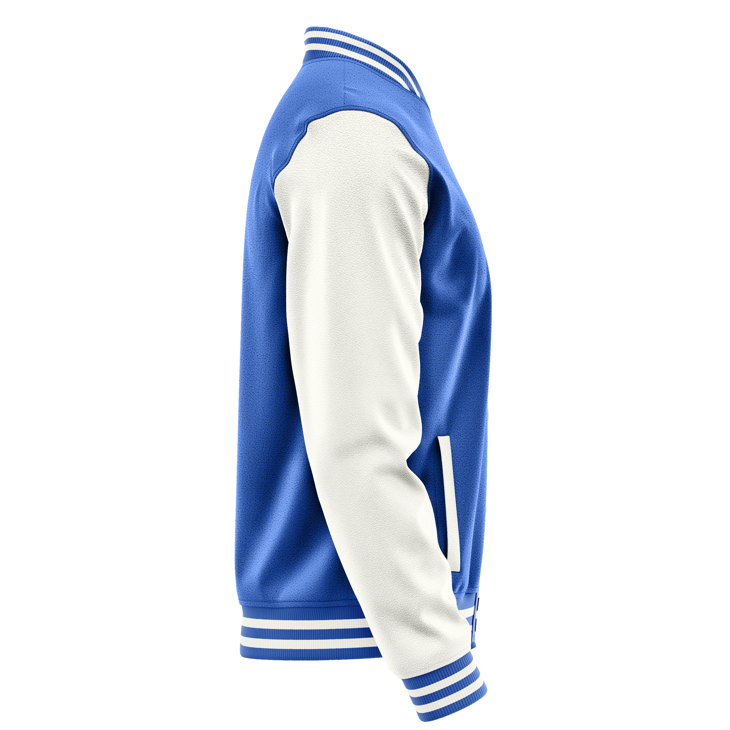 Custom Sky Blue Varsity Jacket White Leather Sleeves JG09180918