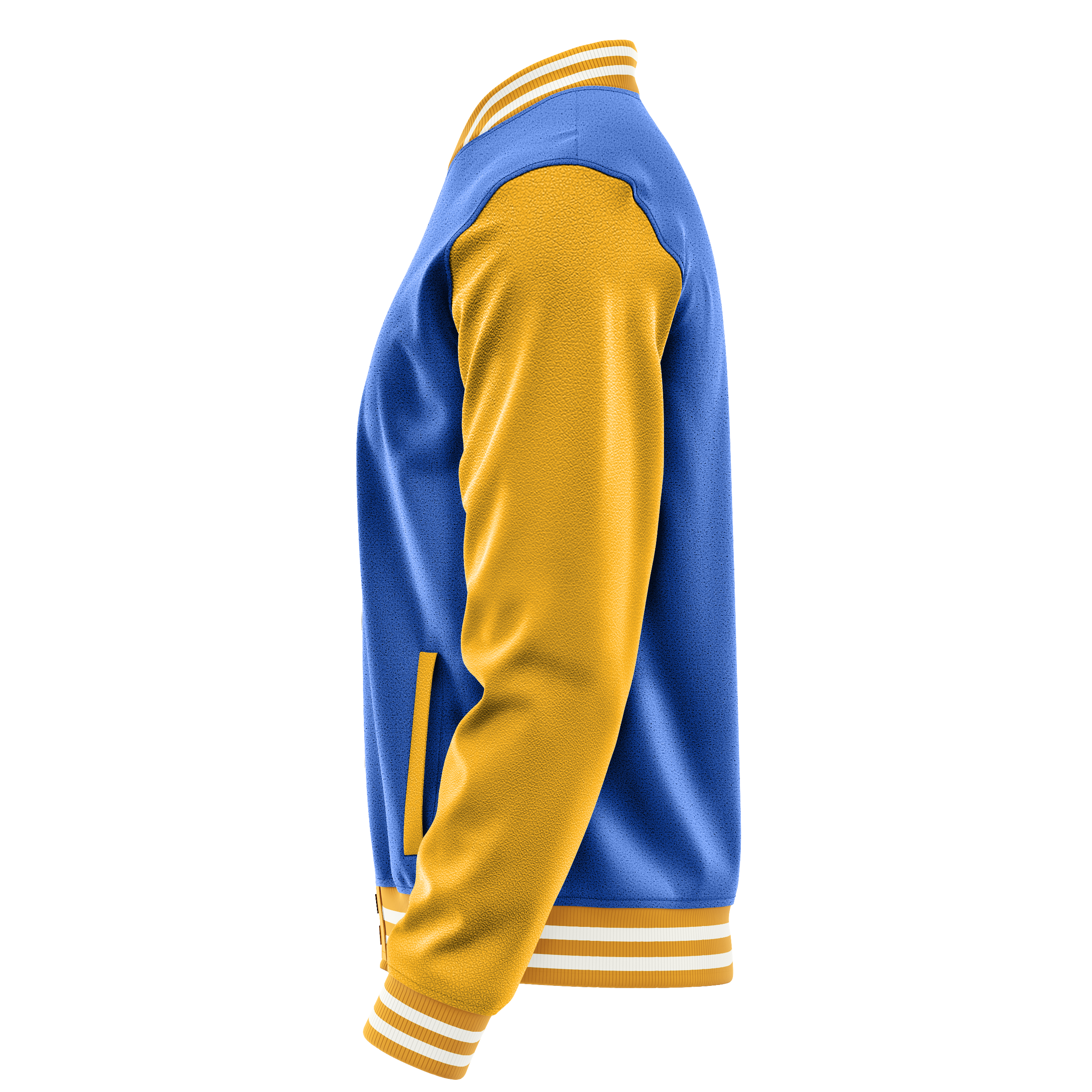 Custom Sky Blue Varsity Jacket Yellow Leather Sleeves JG09191918