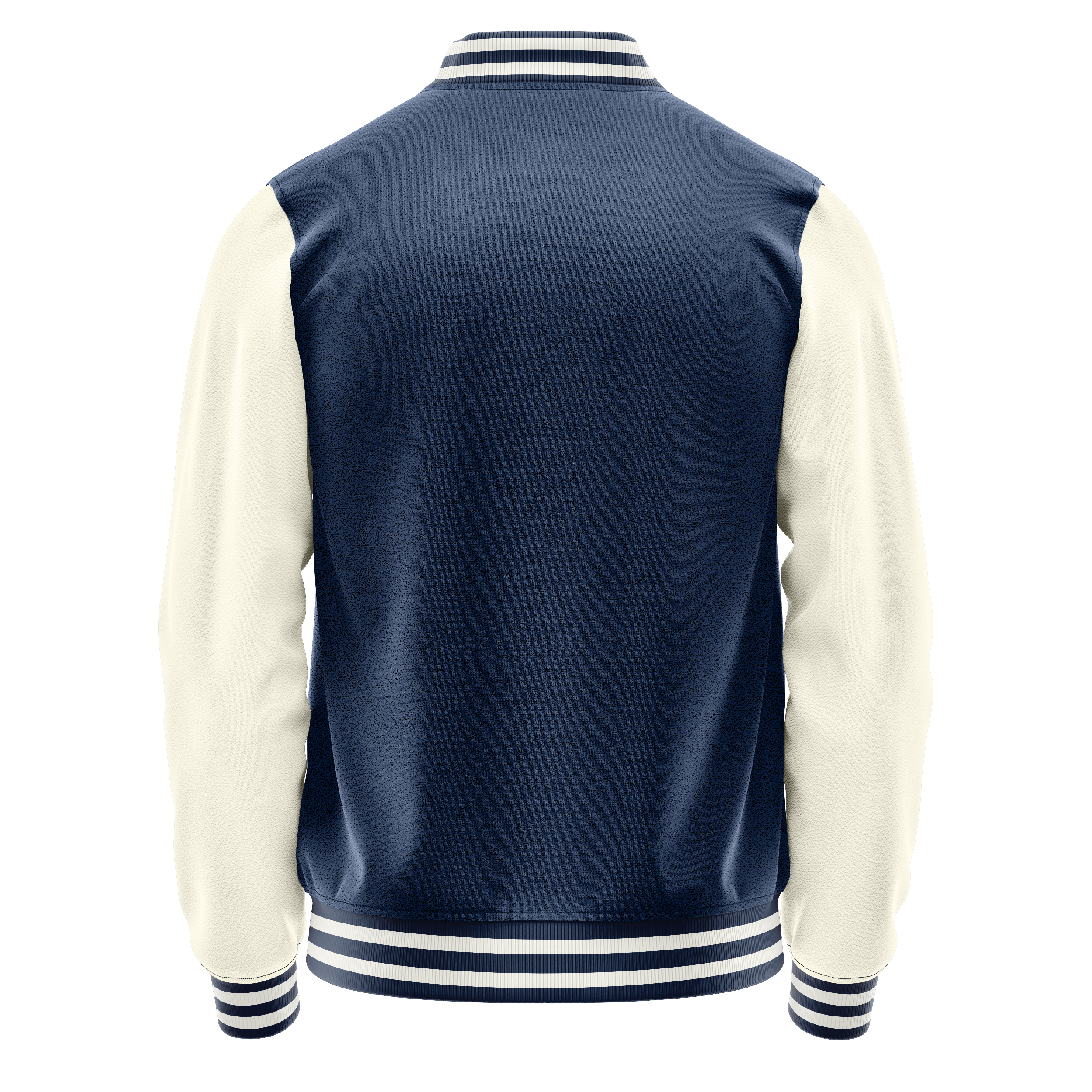 Custom Blue Varsity Jacket Cream Leather Sleeves JG10031018