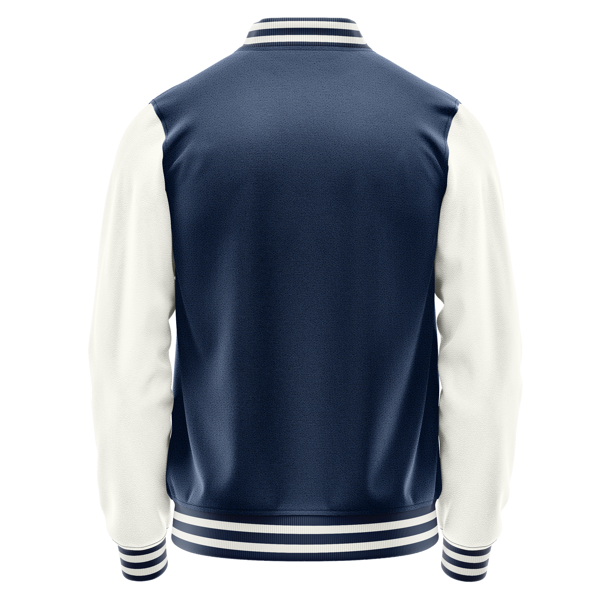 Custom Blue Varsity Jacket White Leather Sleeves JG10181018