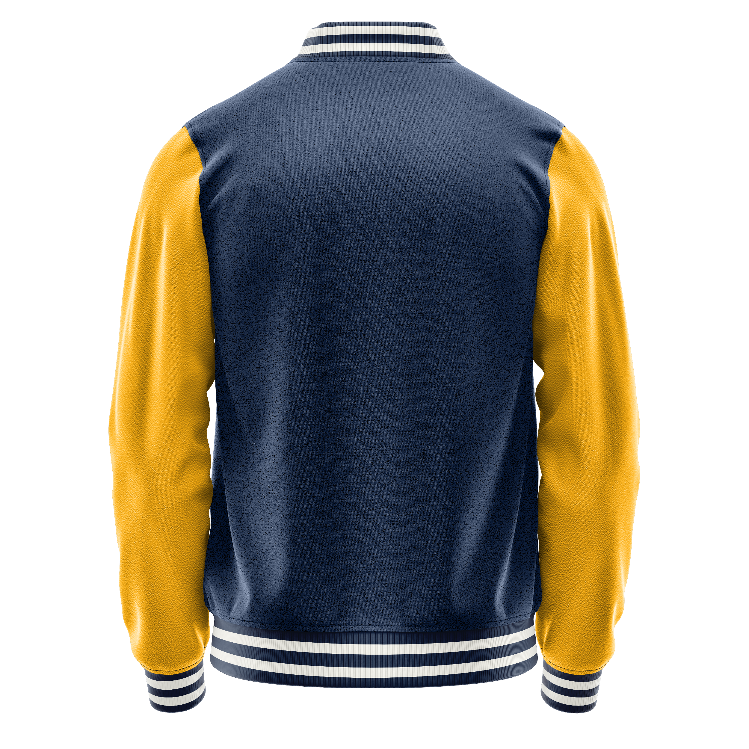 Custom Blue Varsity Jacket Yellow Leather Sleeves JG10191018