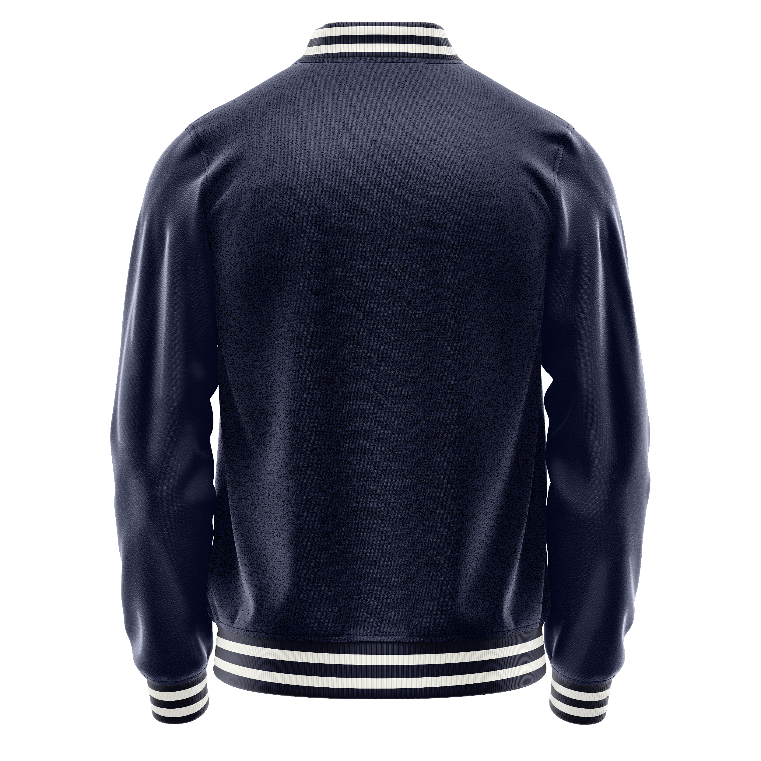 Custom Navy Varsity Jacket Navy Leather Sleeves JG11111118