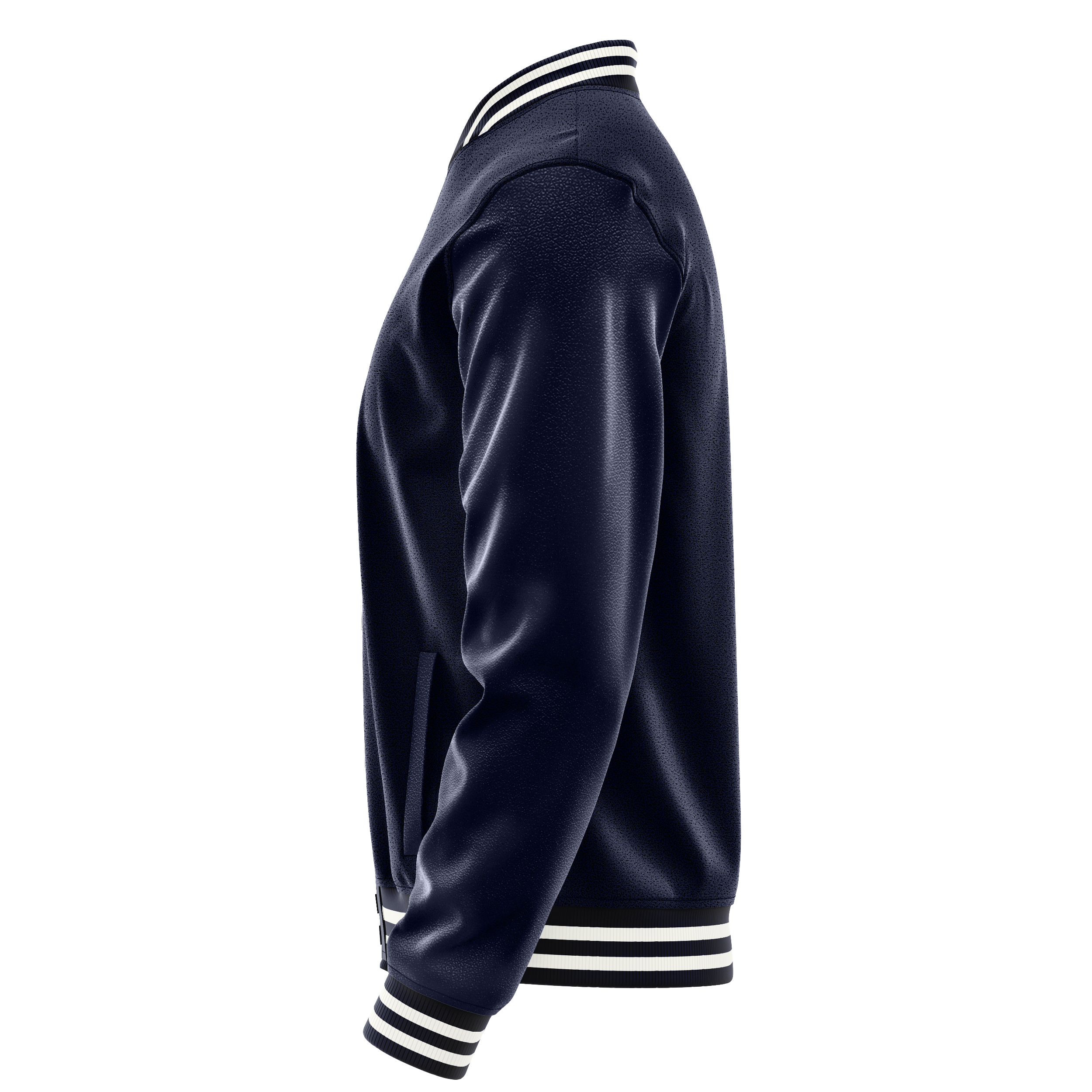 Custom Navy Varsity Jacket Navy Leather Sleeves JG11111118