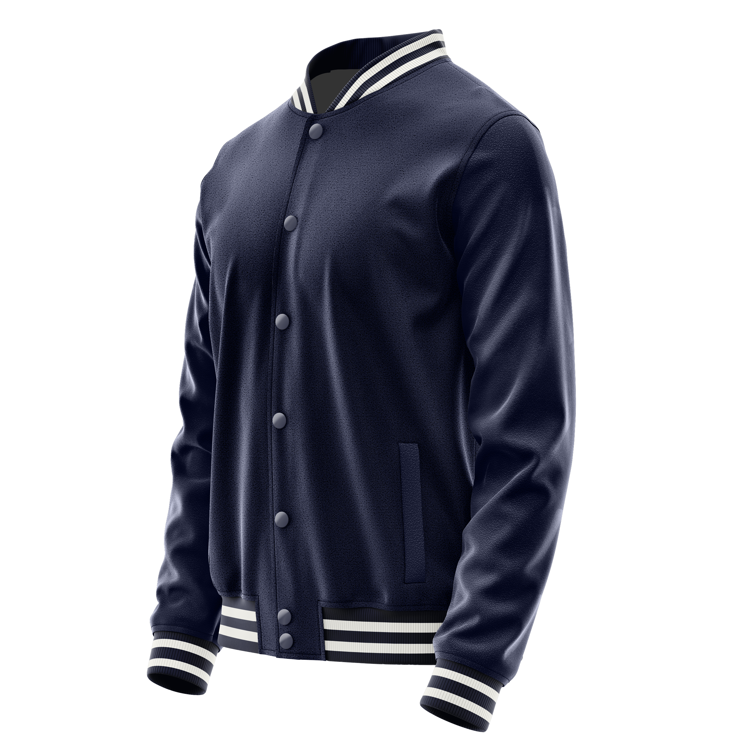 Custom Navy Varsity Jacket Navy Leather Sleeves JG11111118