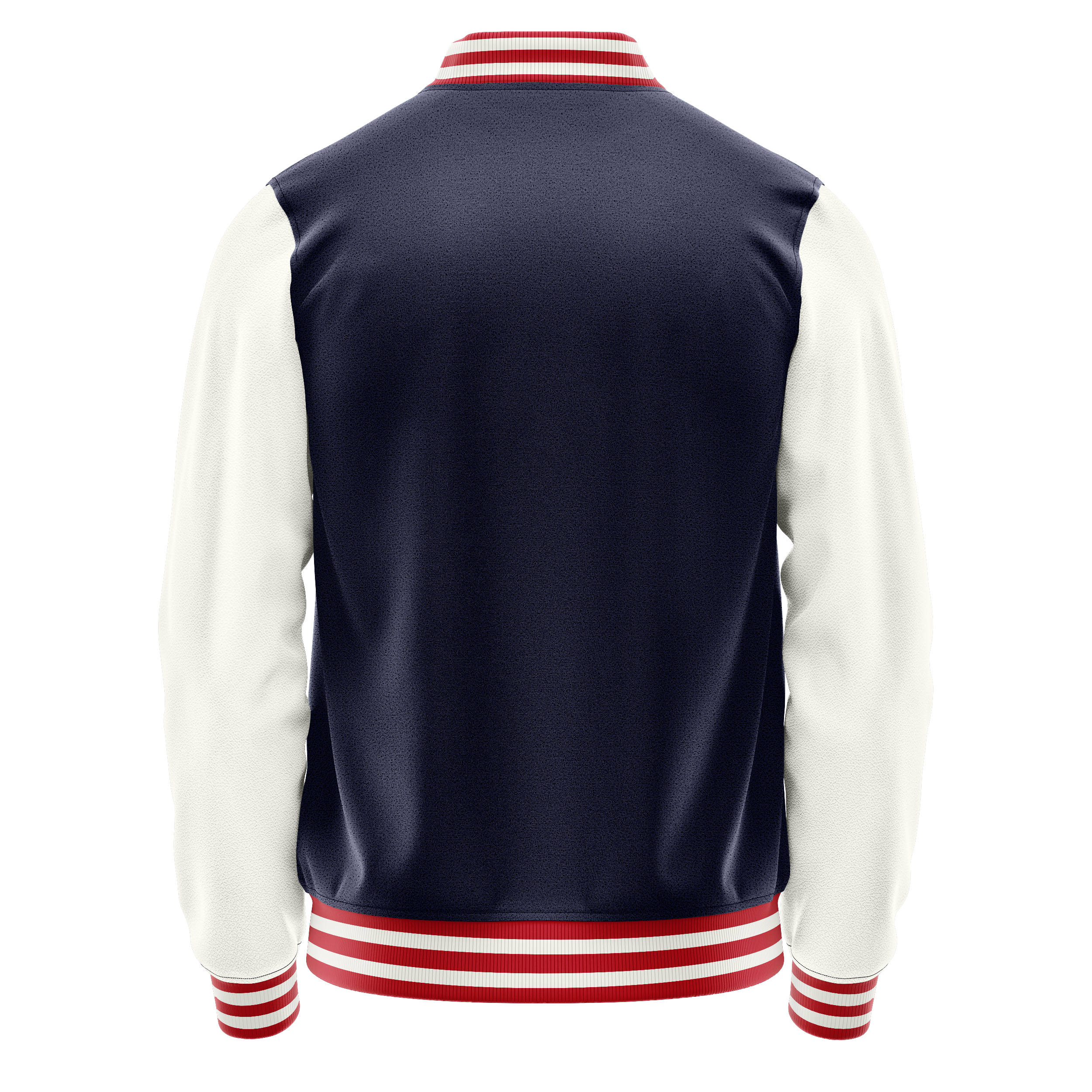 Custom Navy Varsity Jacket White Leather Sleeves JG11181418