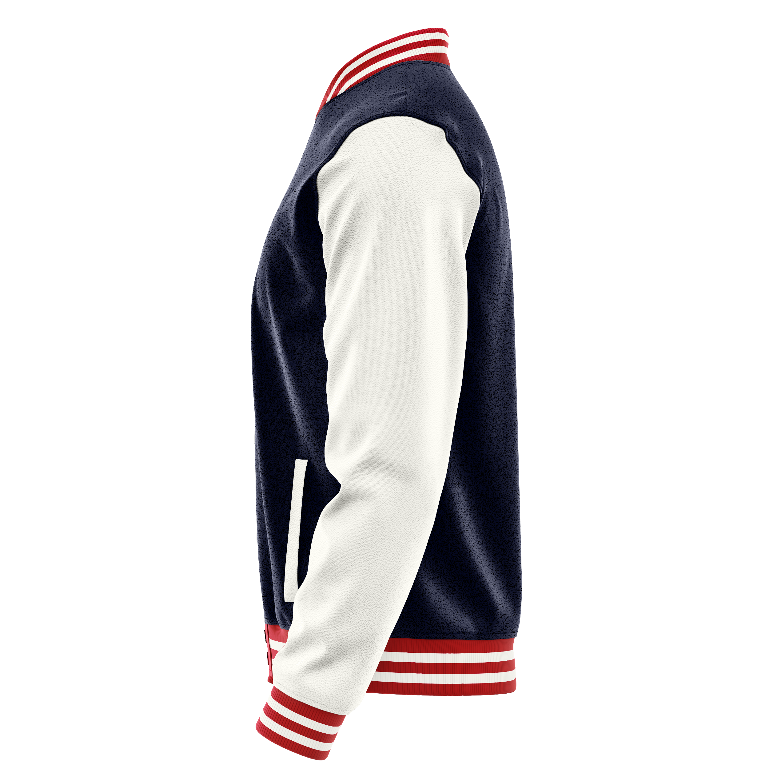 Custom Navy Varsity Jacket White Leather Sleeves JG11181418