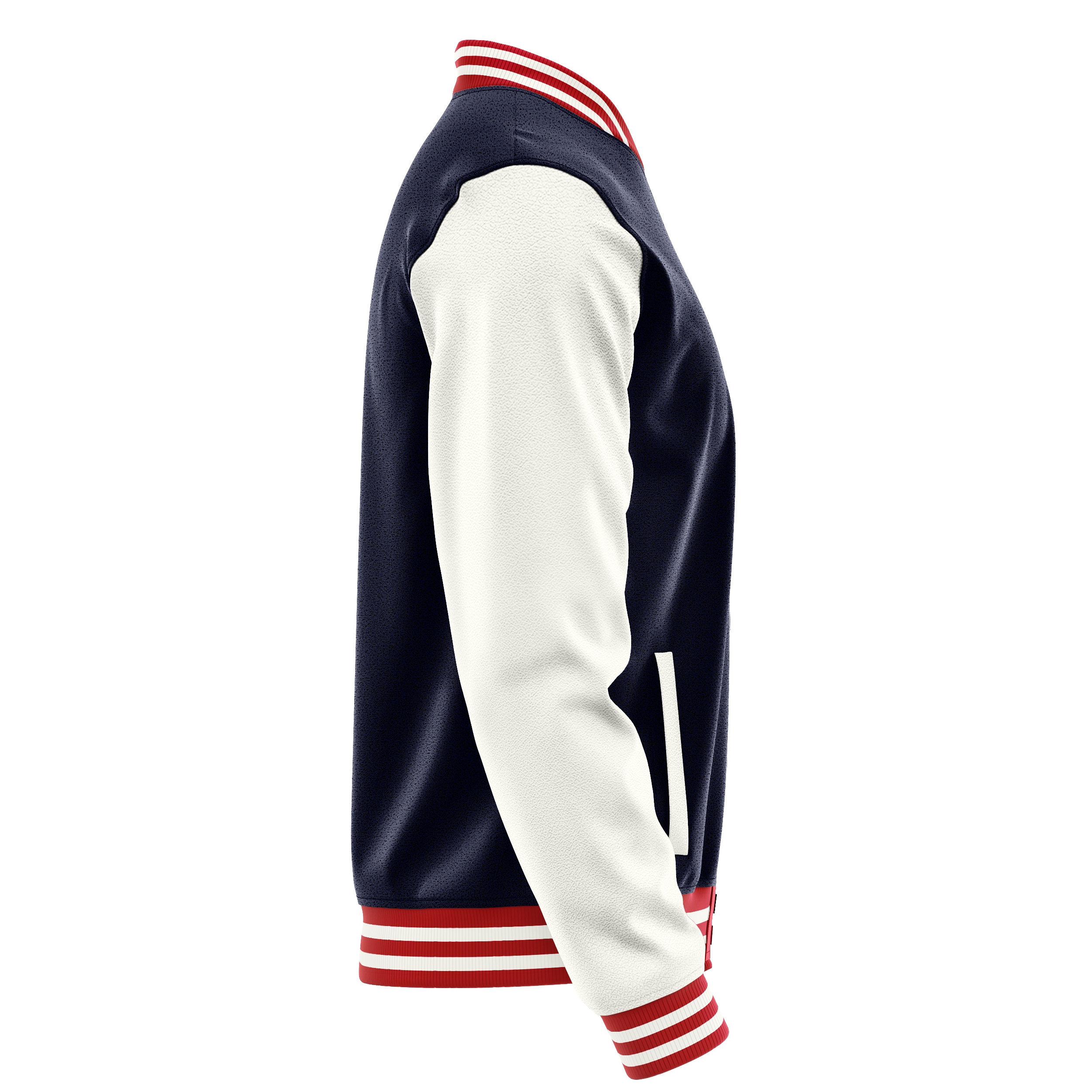 Custom Navy Varsity Jacket White Leather Sleeves JG11181418