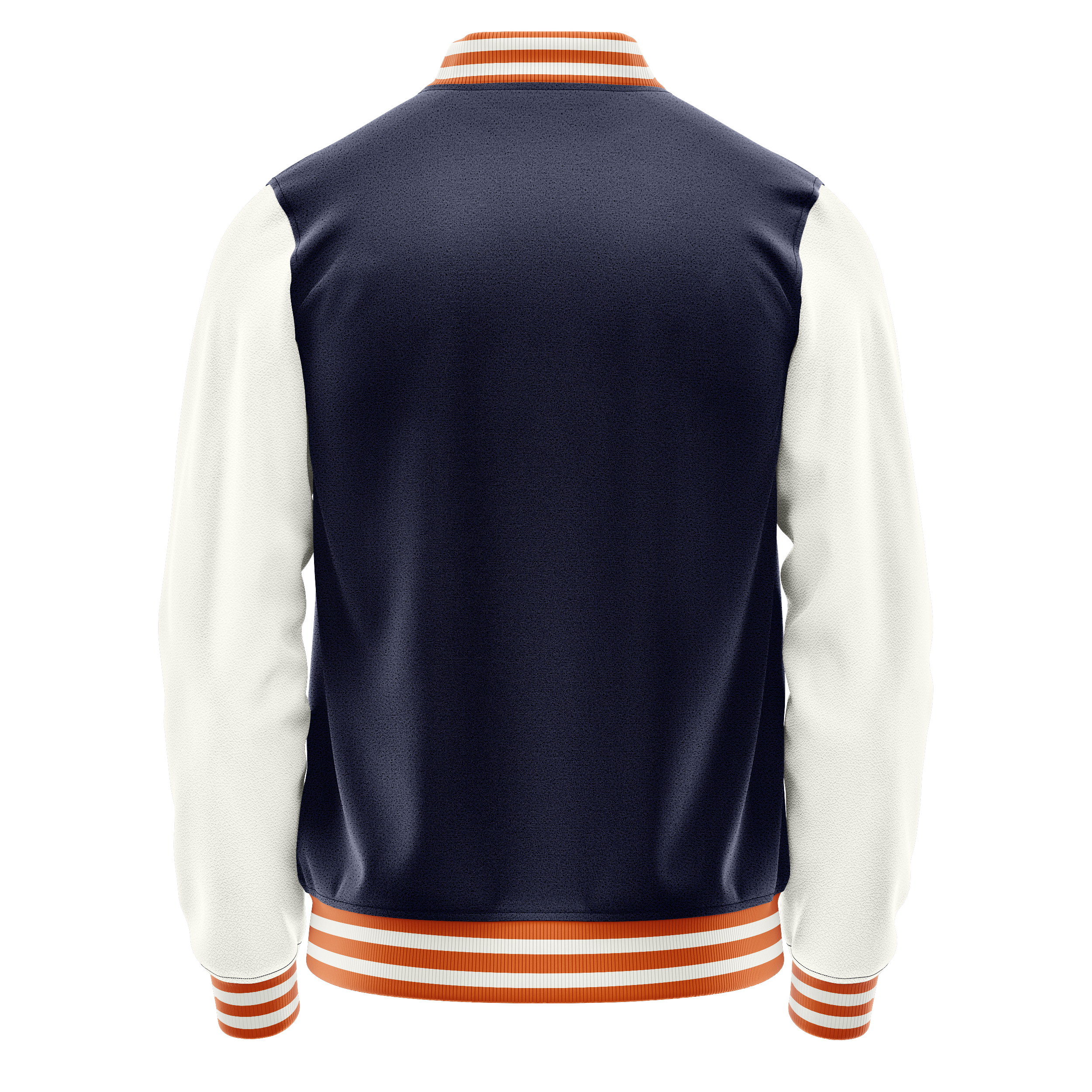 Custom Navy Varsity Jacket White Leather Sleeves JG11182818