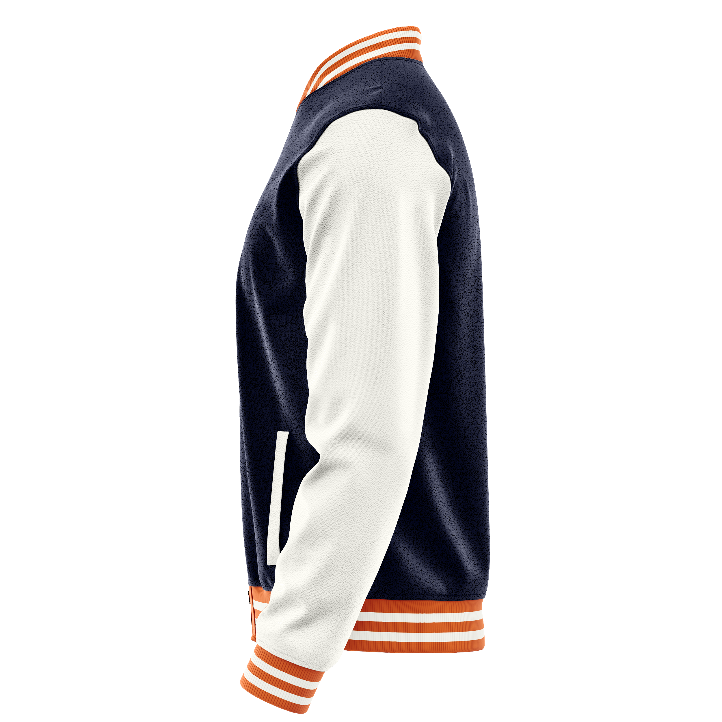 Custom Navy Varsity Jacket White Leather Sleeves JG11182818